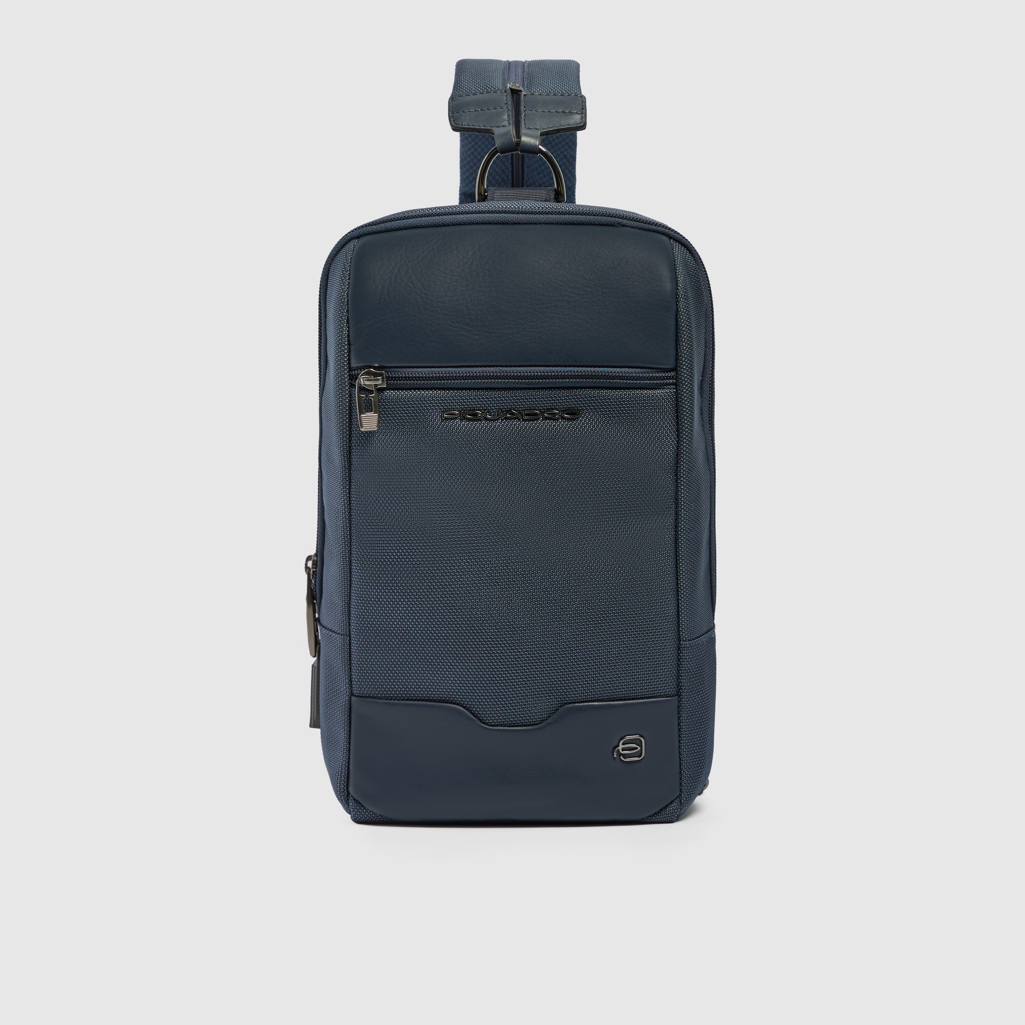 Piquadro Corner 2.0 Monospalla Sling-Rucksack Schwarz recycelt