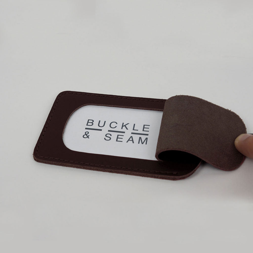Buckle & Seam Safar Kofferanhänger Leder mit Kartenfach