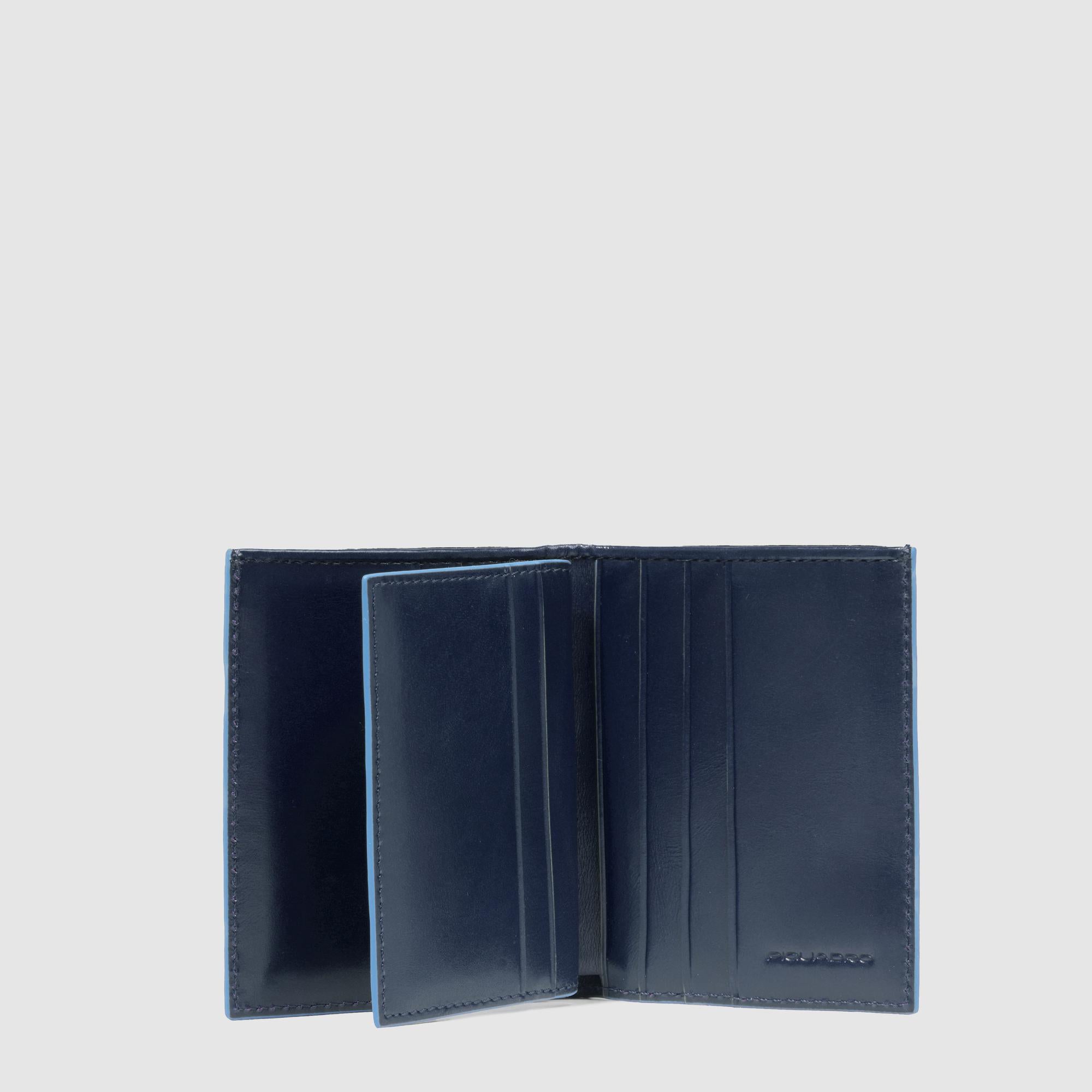 Piquadro Blue Square Kreditkartenetui Leder Blau RFID