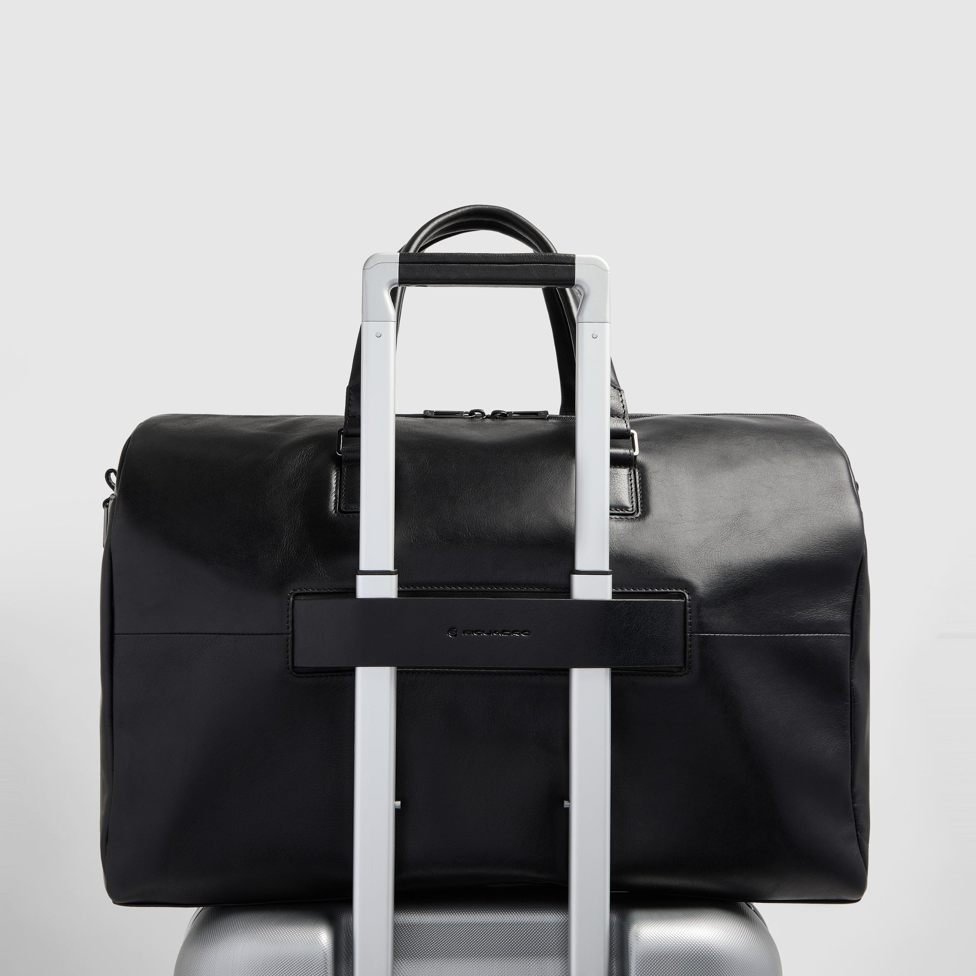 Piquadro Rover Reisetasche Weekender Leder Schwarz Herren