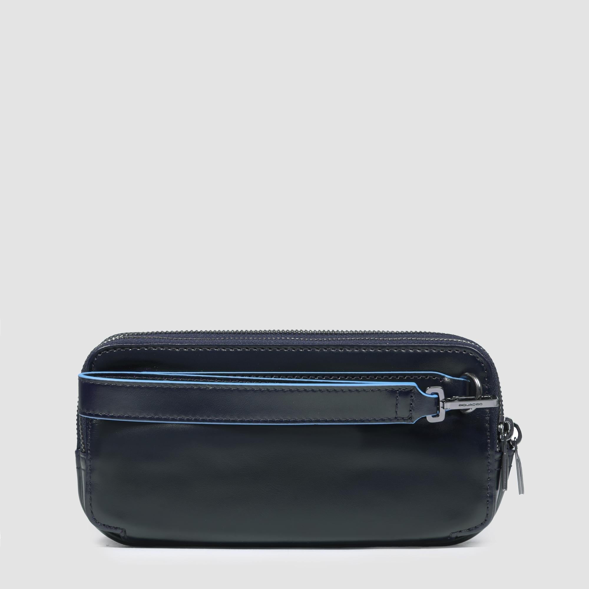 Piquadro Modus Pochette Herren-Clutch Leder Blau RFID-Schutz