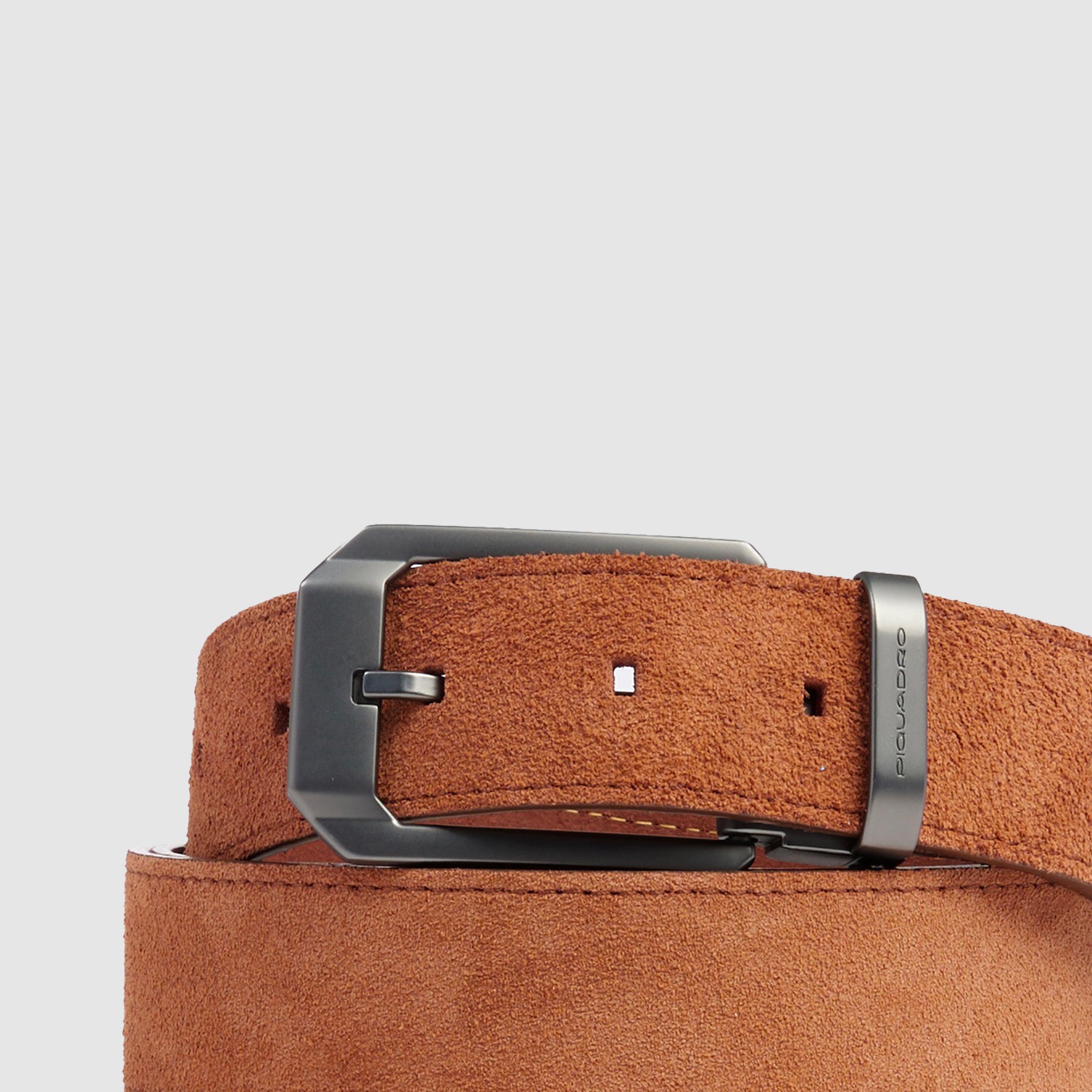 Piquadro Blue Square Herrengürtel Wildleder Blau