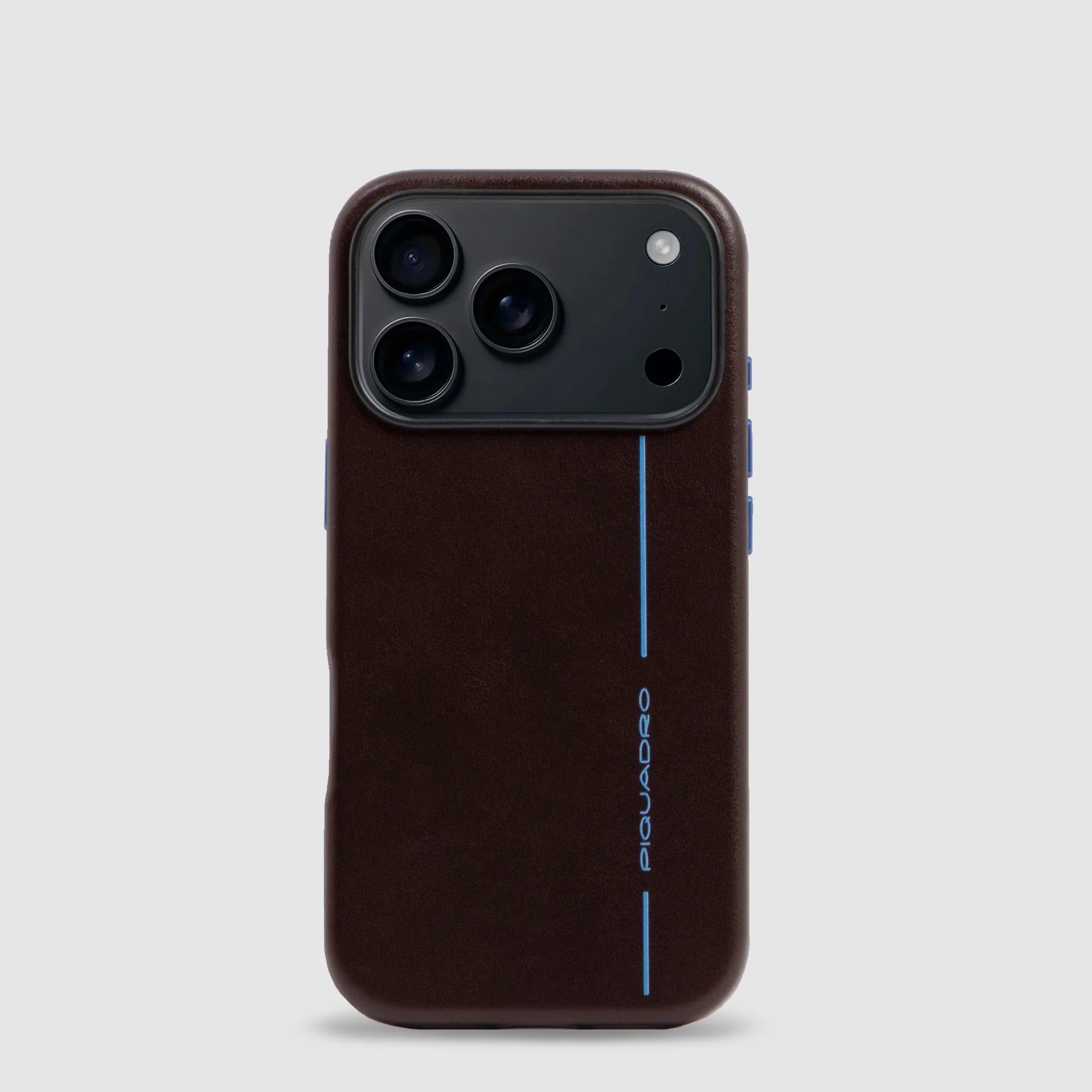 Piquadro BagMotic Hülle iPhone 17 Pro Leder Rot MagSafe