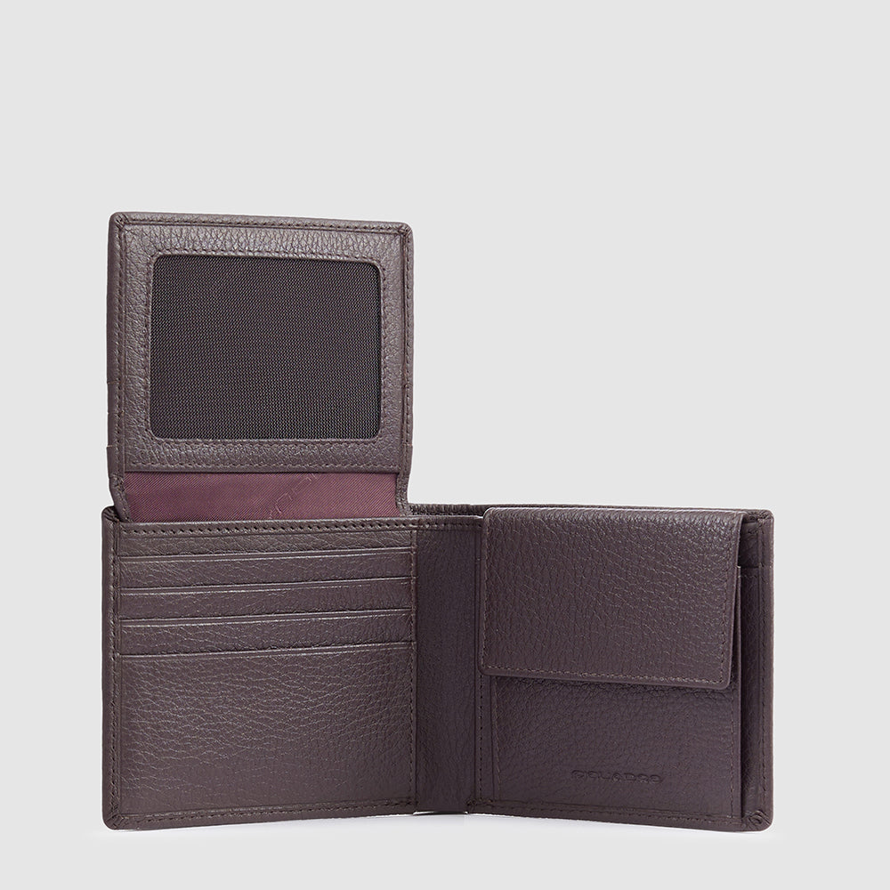 Piquadro Blue Square Geldbörse Herren Leder RFID Blau