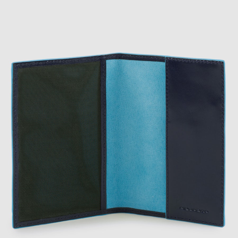 Piquadro Blue Square Reisepasshülle Leder Schwarz
