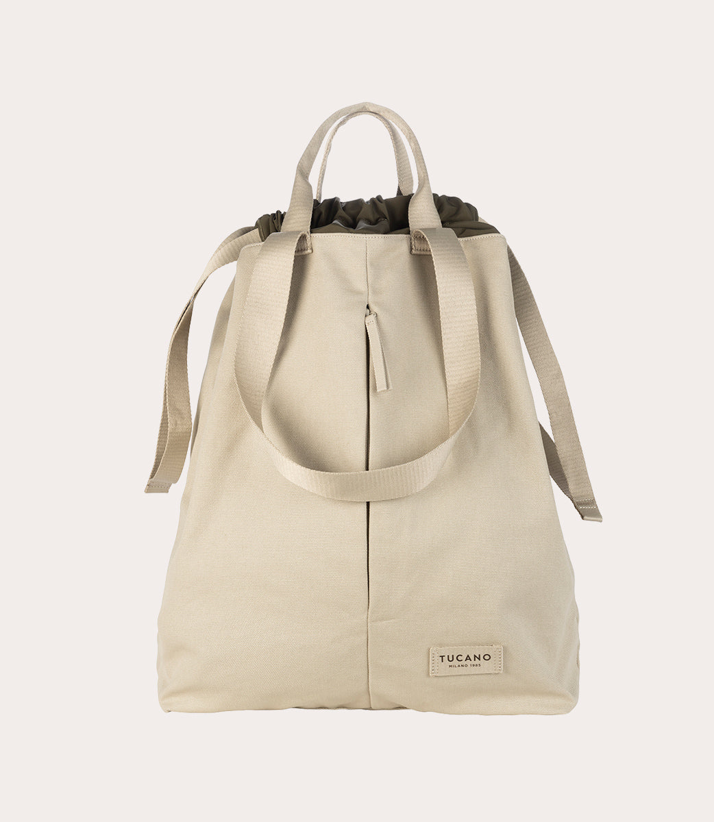 Tucano Carry Vertical Large Shopper Canvas Beige 36L