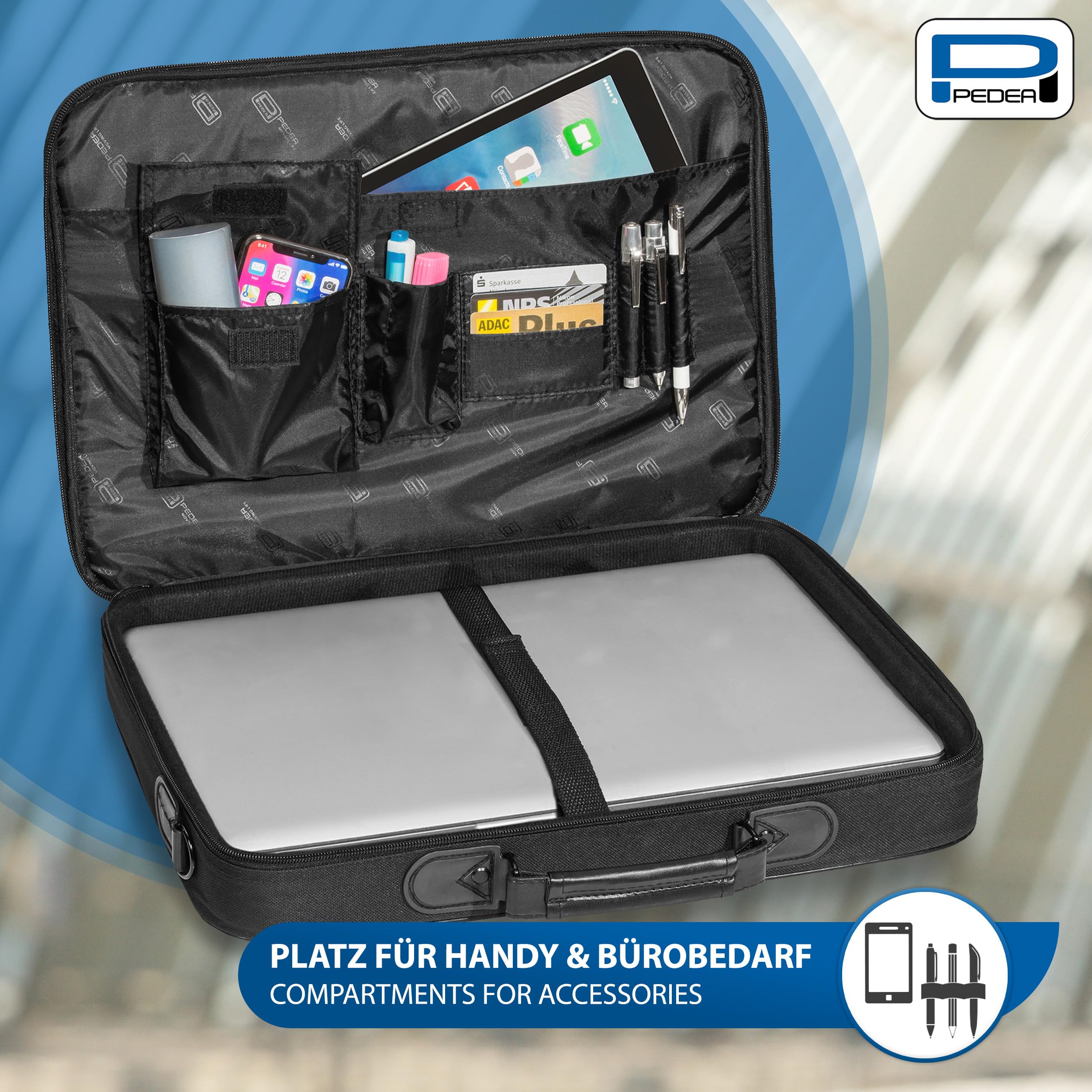Pedea Trendline Laptoptasche 50x39cm 18,4 Zoll Schwarz