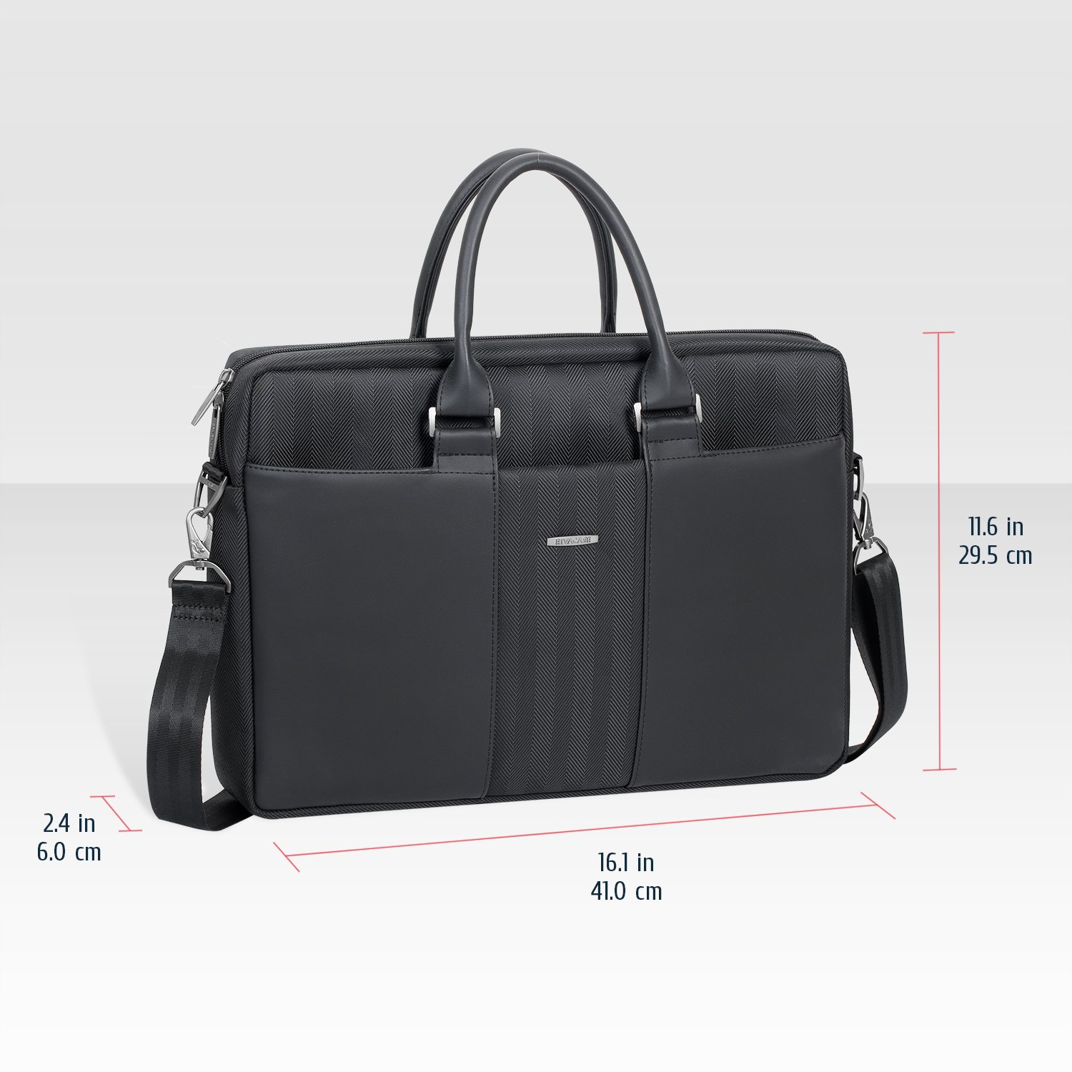 RIVACASE Prater 8135 Laptoptasche 15,6 Zoll Schwarz Slim