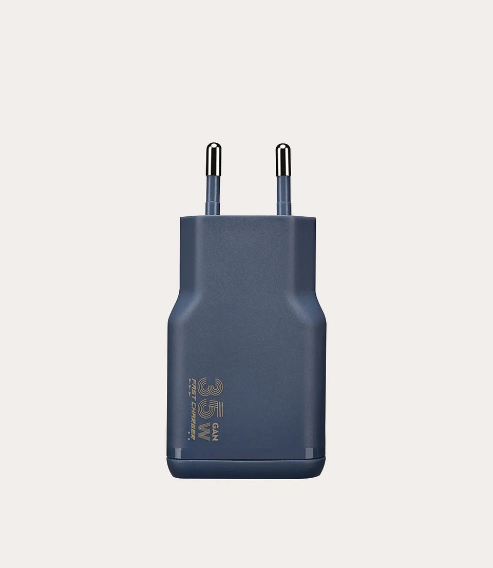 Tucano One Power Kit Ladegerät 35W + USB-C Kabel 2m Blau