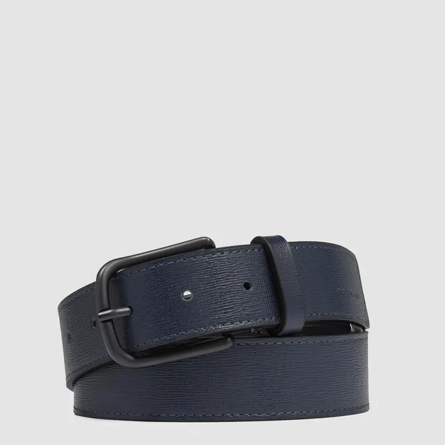 Piquadro Blue Square Ledergürtel Herren BLU Dornschließe