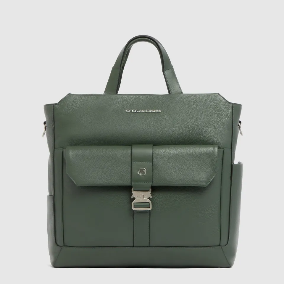 Piquadro Black Square Tote Laptoptasche 14 Zoll VE Leder