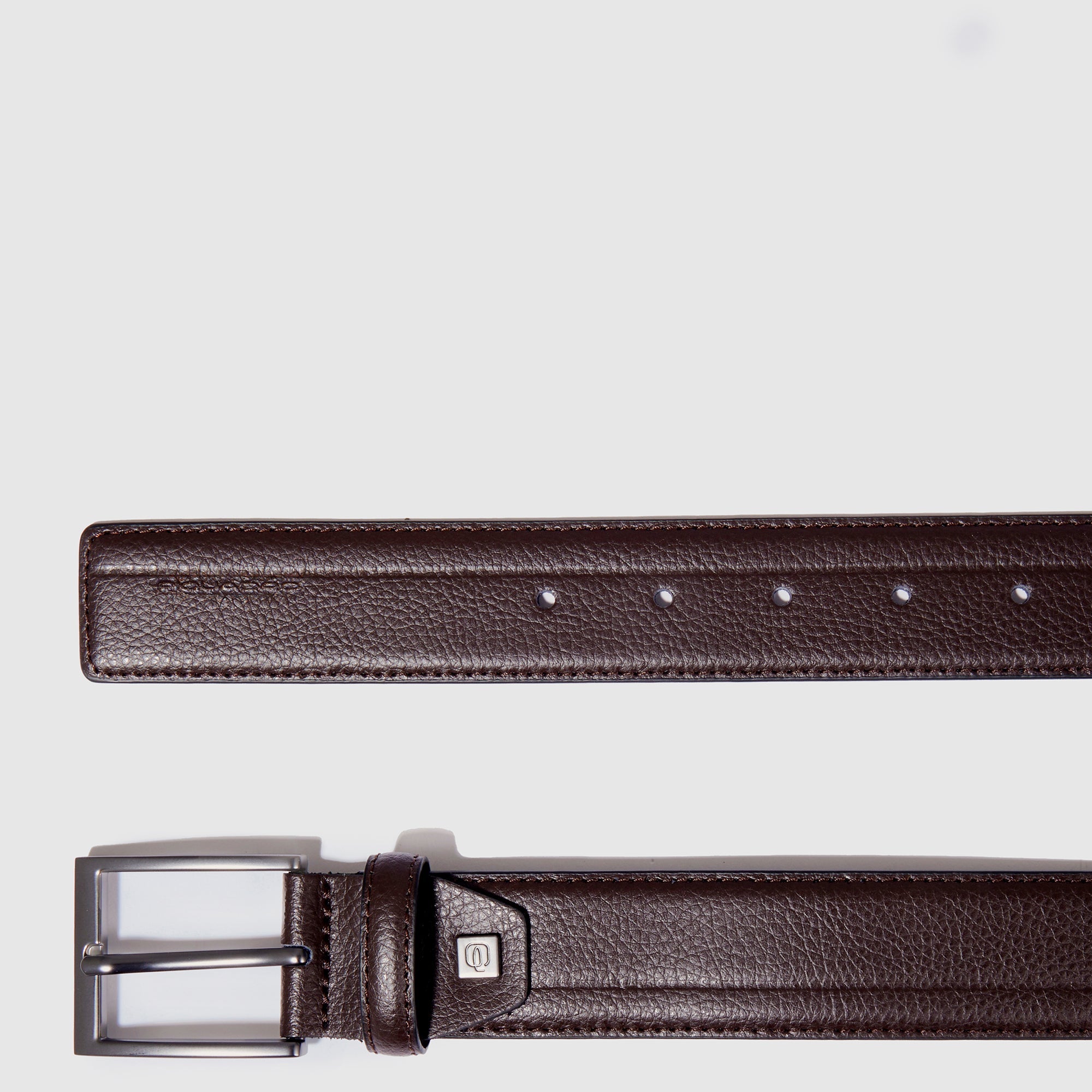 Piquadro Blue Square Herrengürtel Leder Dornschließe schwarz