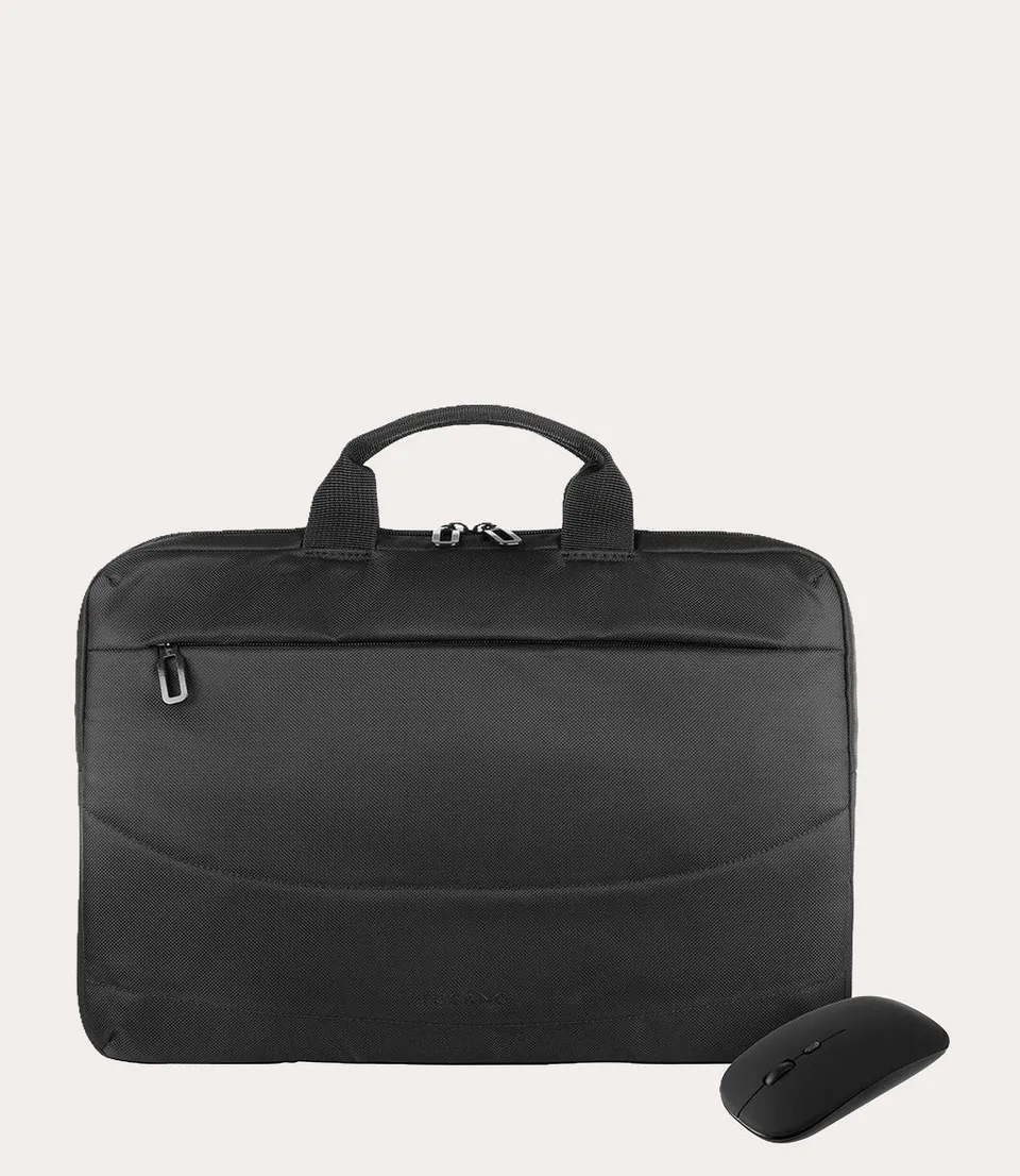 Tucano Idea Bundle Laptoptasche 15,6 Zoll Schwarz + Maus