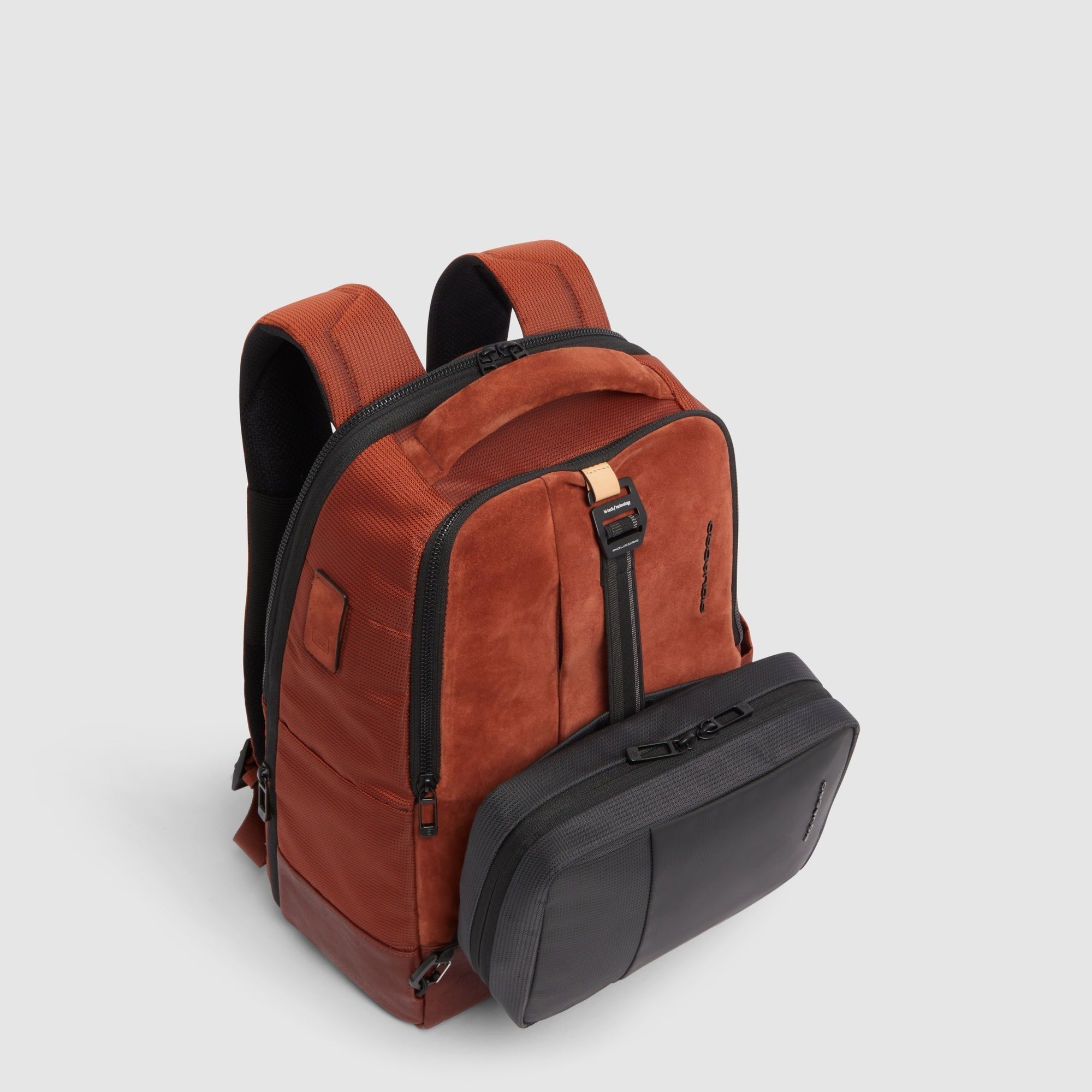 Piquadro Urban Laptop Rucksack 14 Zoll USB Schwarz recycelt