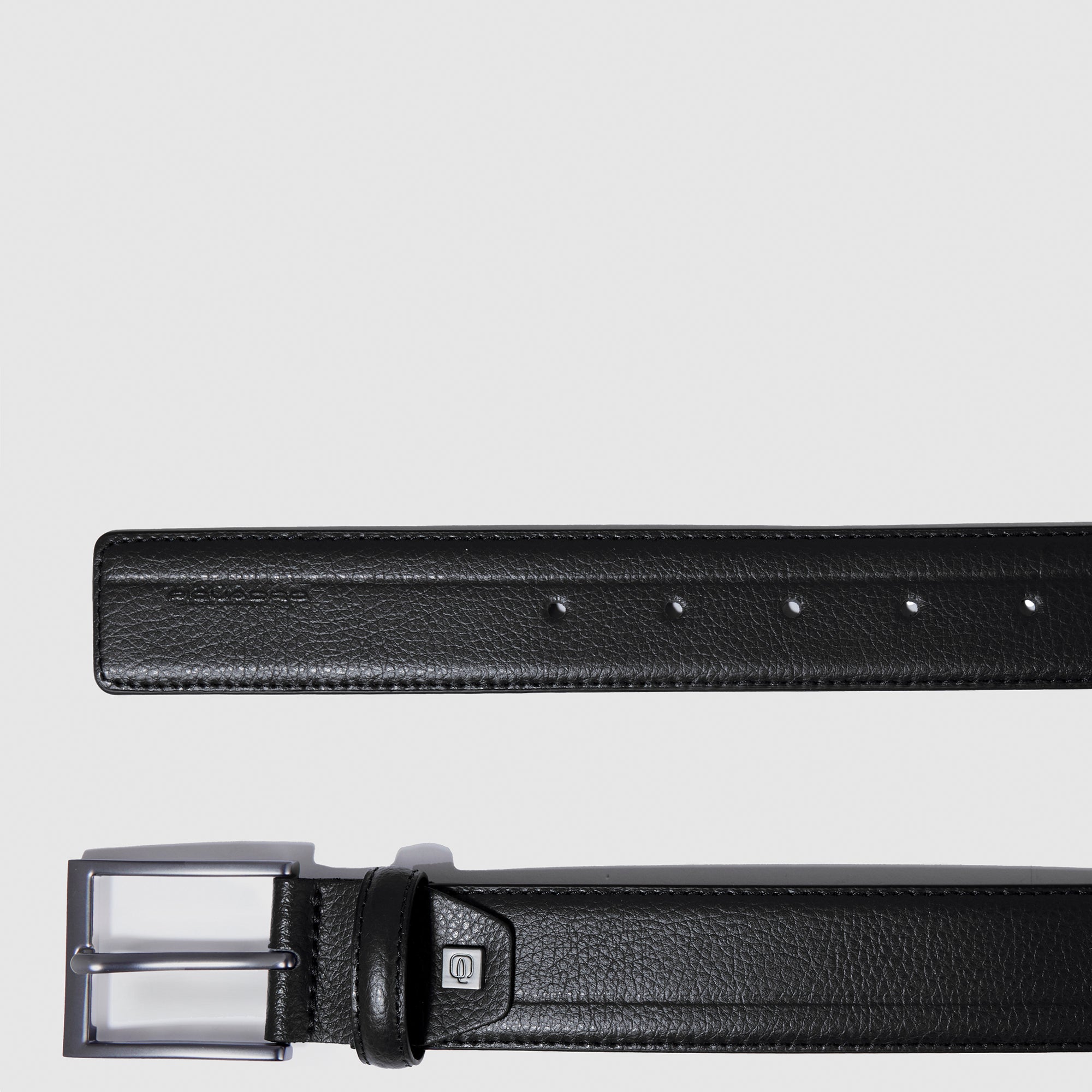Piquadro Blue Square Herrengürtel Leder Dornschließe schwarz