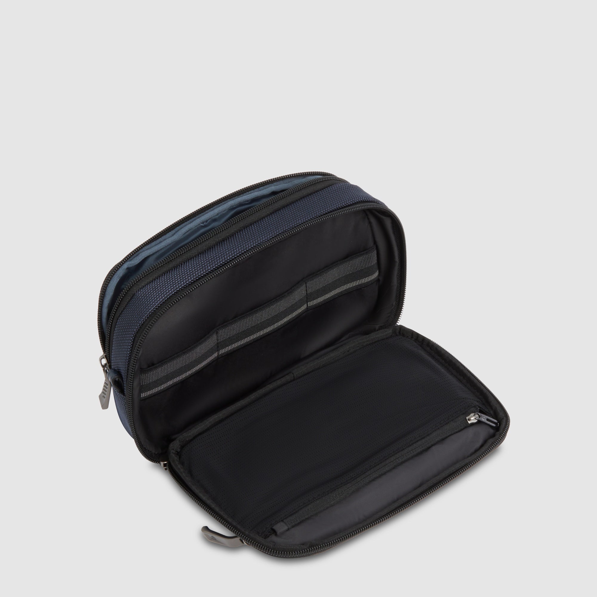 Piquadro Black Square Pochette Herren Stoff Leder