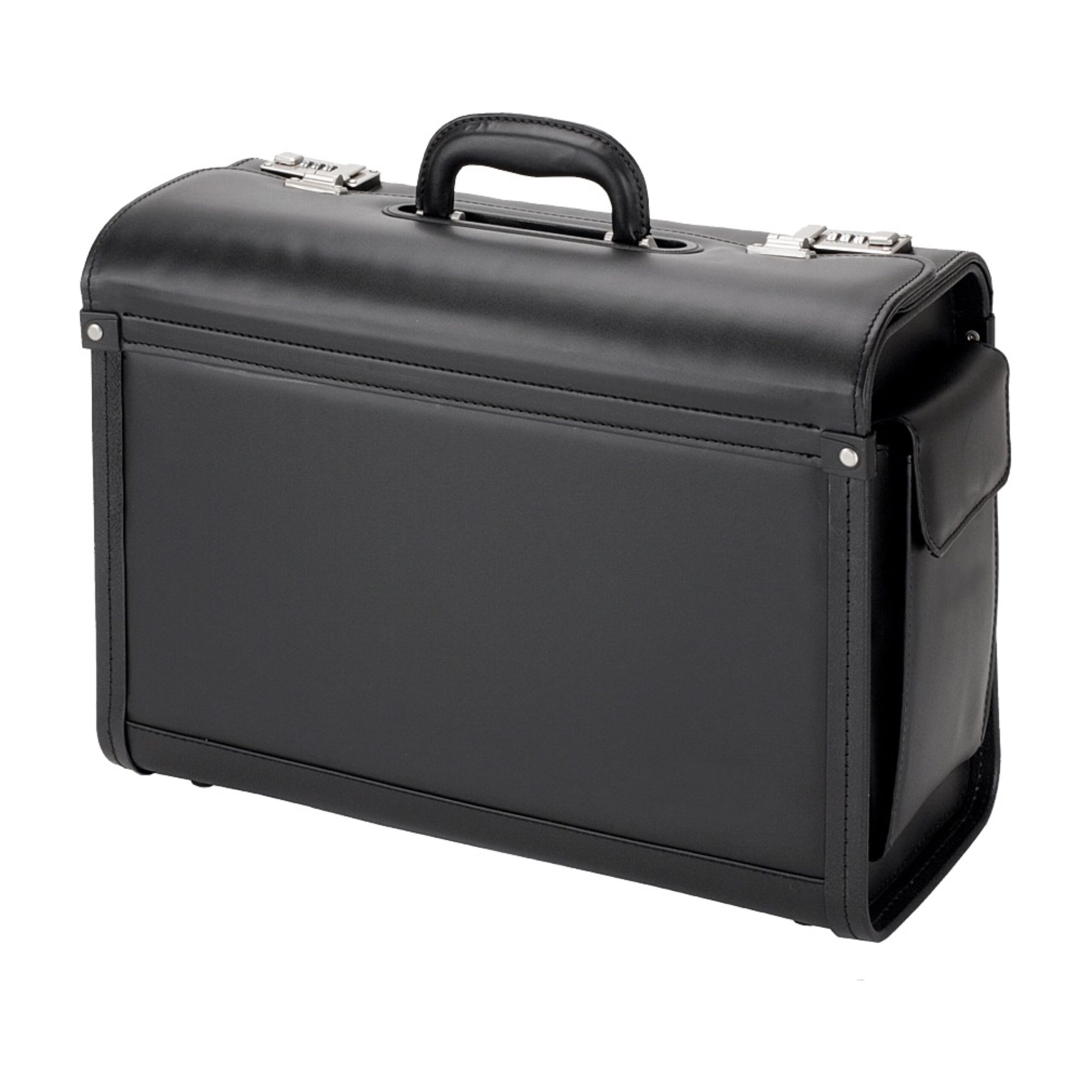 Lightpak Genova Pilotenkoffer schwarz Kunstleder A4