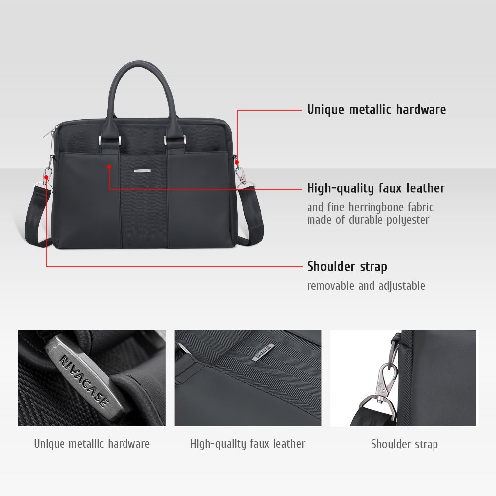Rivacase Regent Laptoptasche 14 Zoll Schwarz Damen