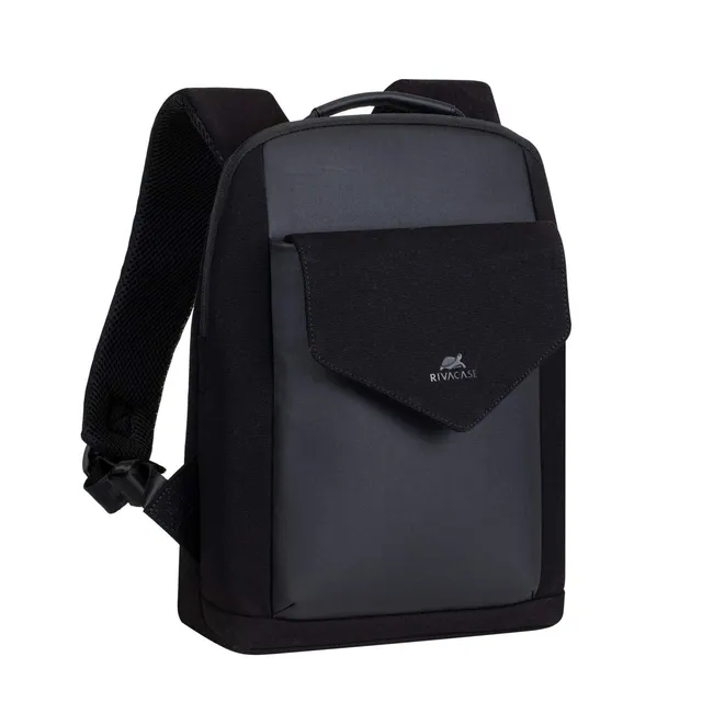 RIVACASE Agora 13,3 Laptoprucksack schwarz Kunstleder Canvas