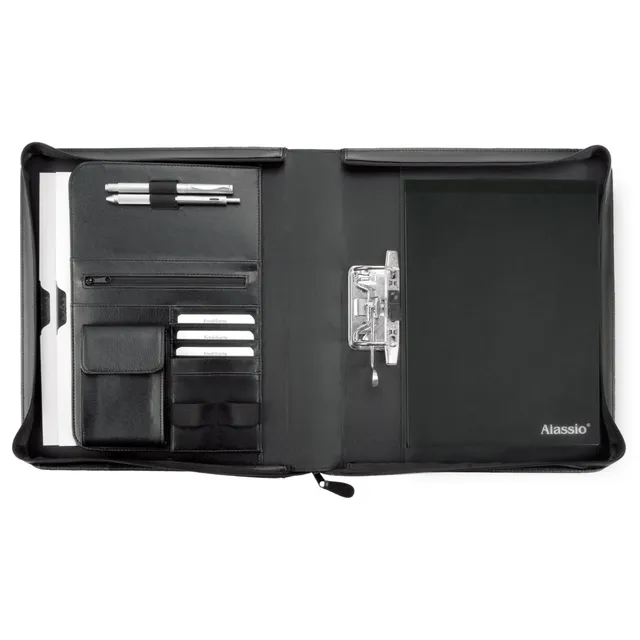 Lightpak Bergamo Ringbuchmappe A4 Kunstleder schwarz 2-Loch