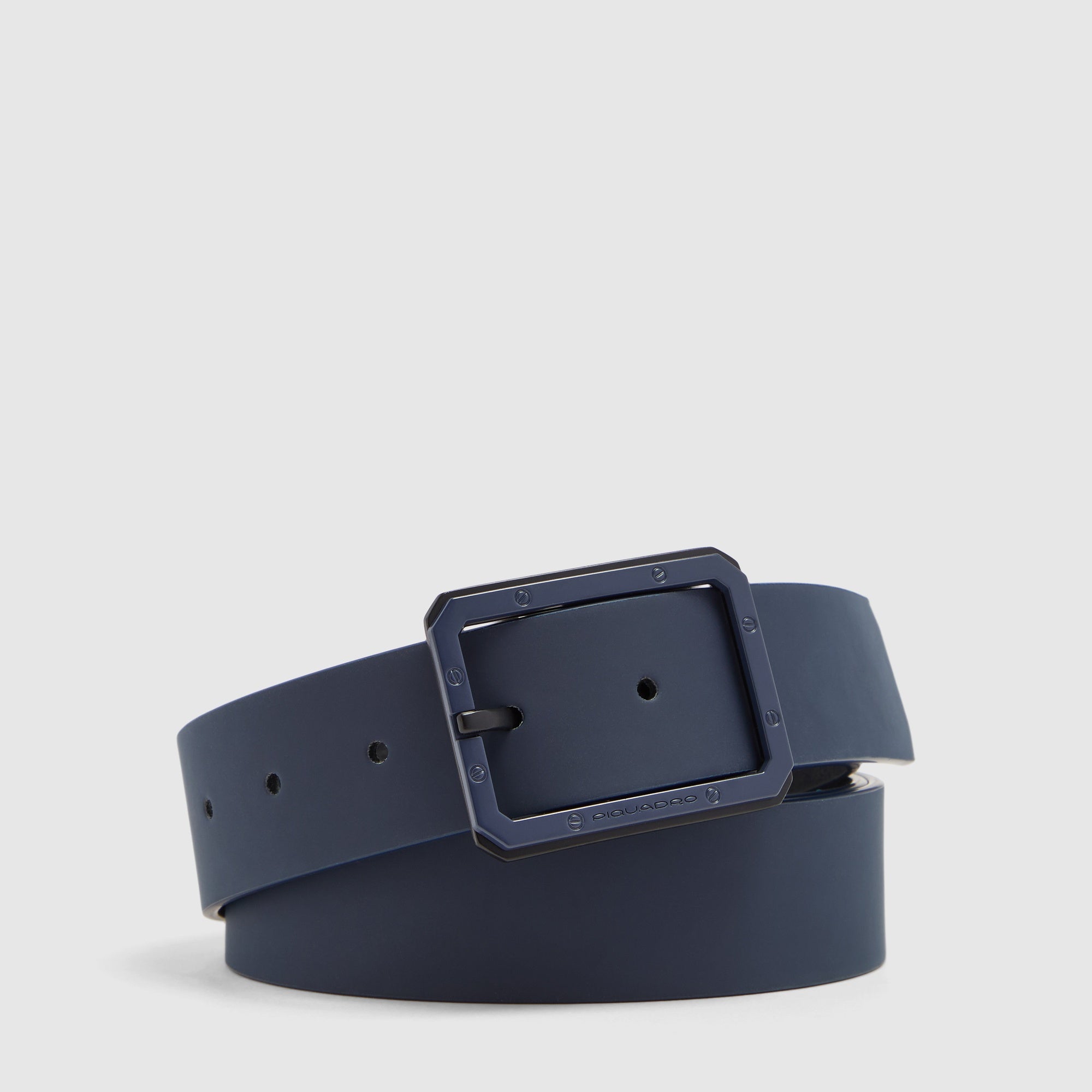 Piquadro Blue Square Herrengürtel Leder blau Dorn