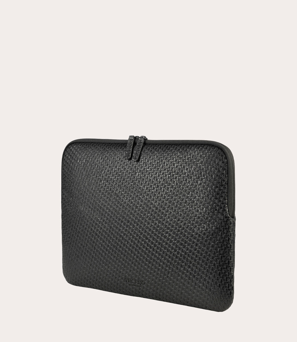 Tucano Treccia Laptop Hülle Schwarz 15,6 Zoll PU geflochten