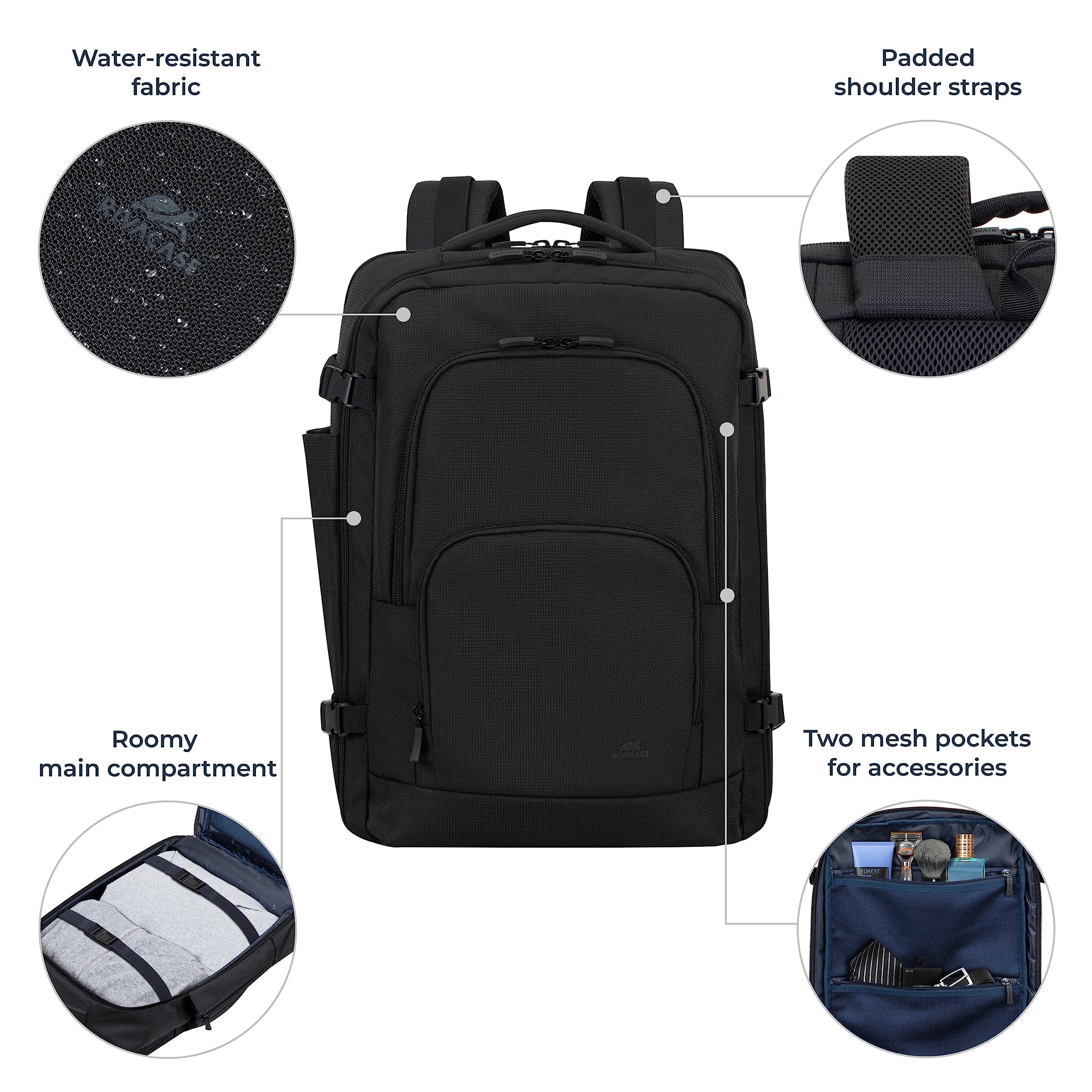Rivacase Komodo Rucksack 17,3 Zoll schwarz ultraleicht