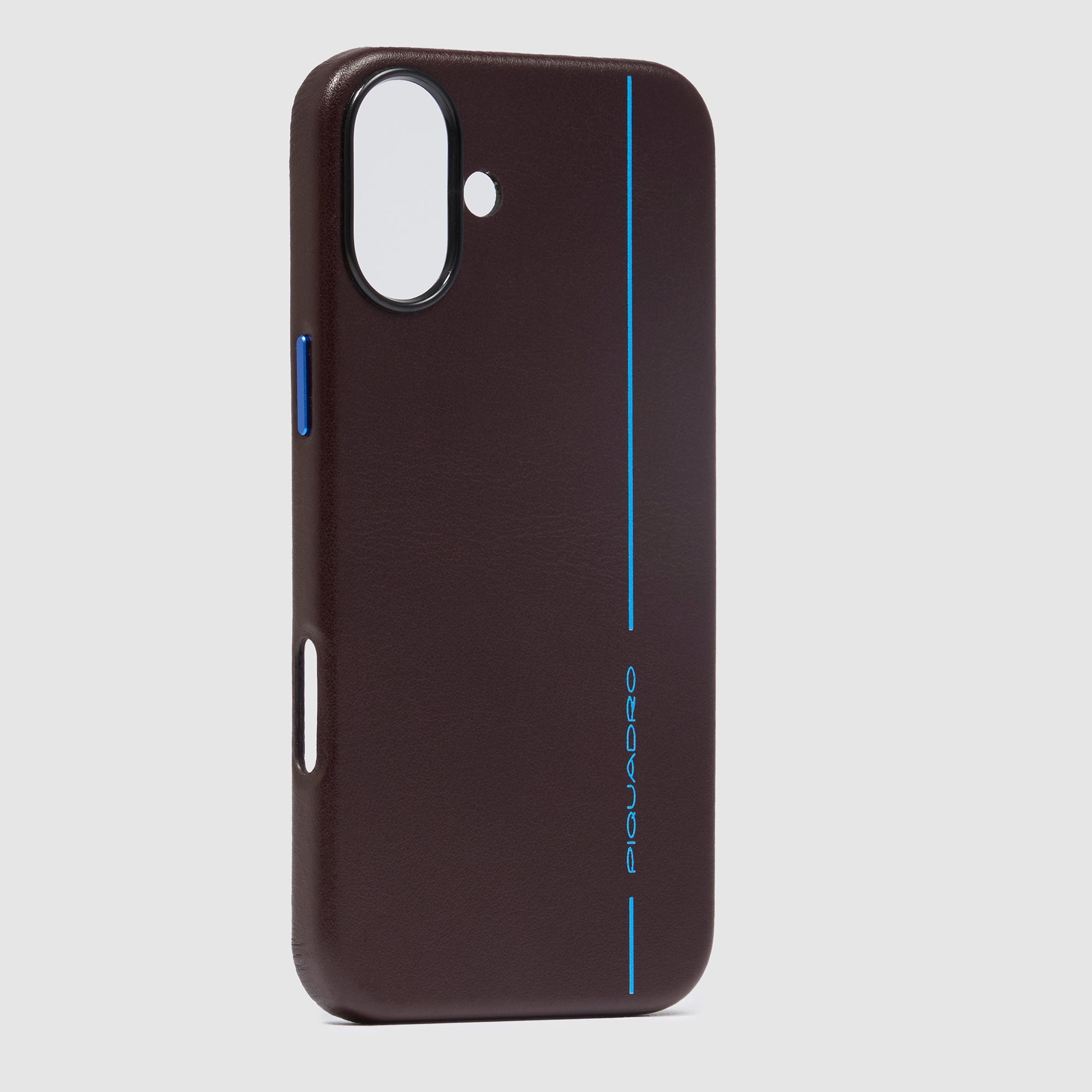 Piquadro Connequ iPhone 16 Plus Hülle Leder Braun