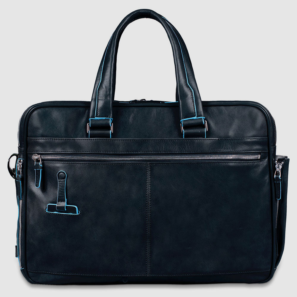 Piquadro Modus Laptoptasche 15,6 Zoll Schwarz erweiterbar