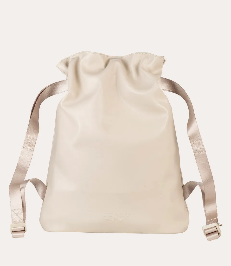 Tucano Nina Rucksack Damen Beutel Lederoptik Nero Kordel