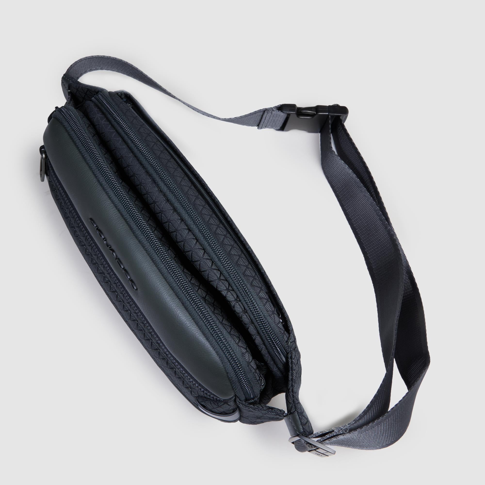 Piquadro Corner 2.0 Bauchtasche Herren Recycled Schwarz