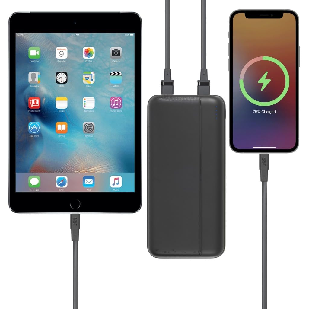 RIVACASE RIVAPOWER Powerbank 20000 mAh USB-C LED schwarz