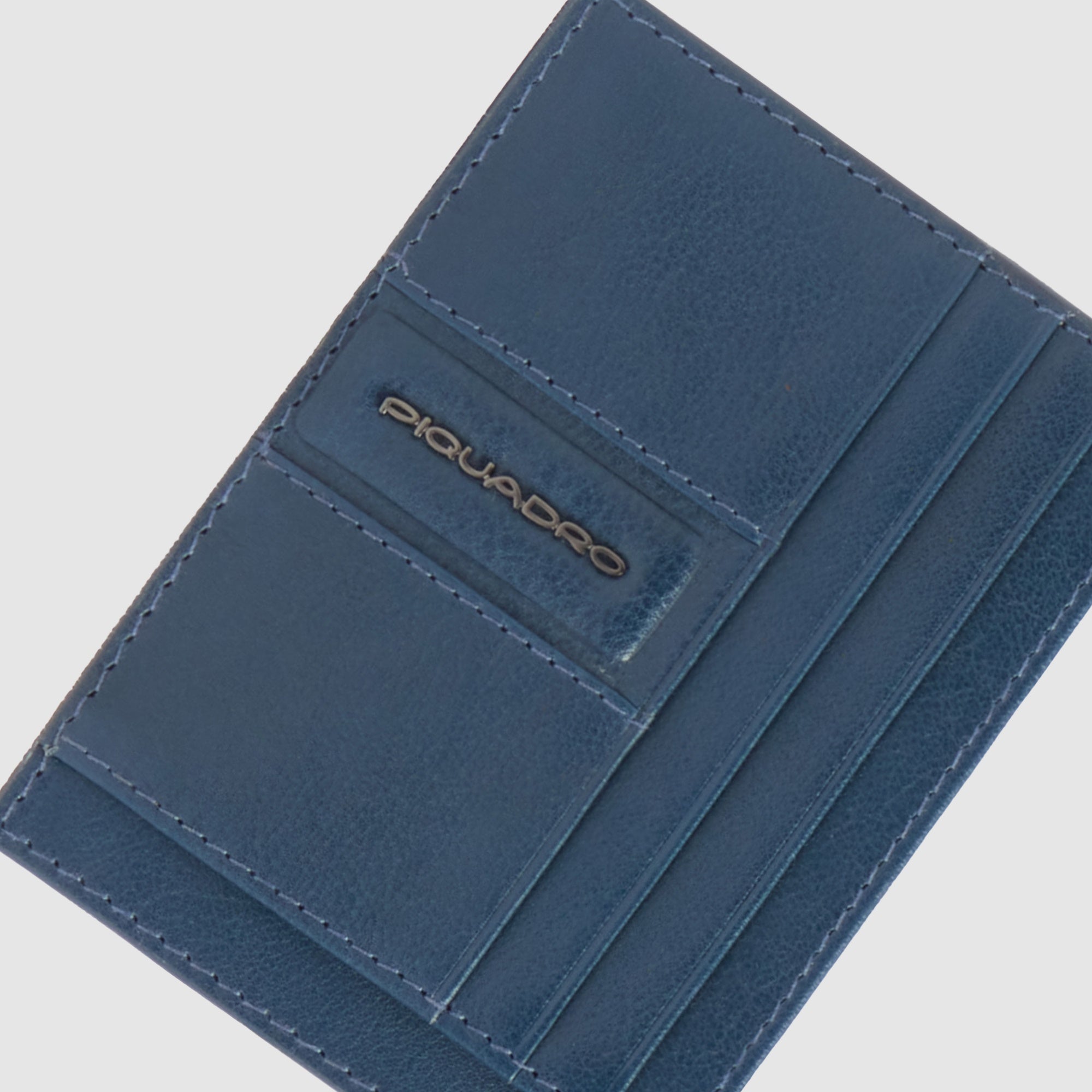 Piquadro Blue Square Kartenetui Herren Schwarz Leder