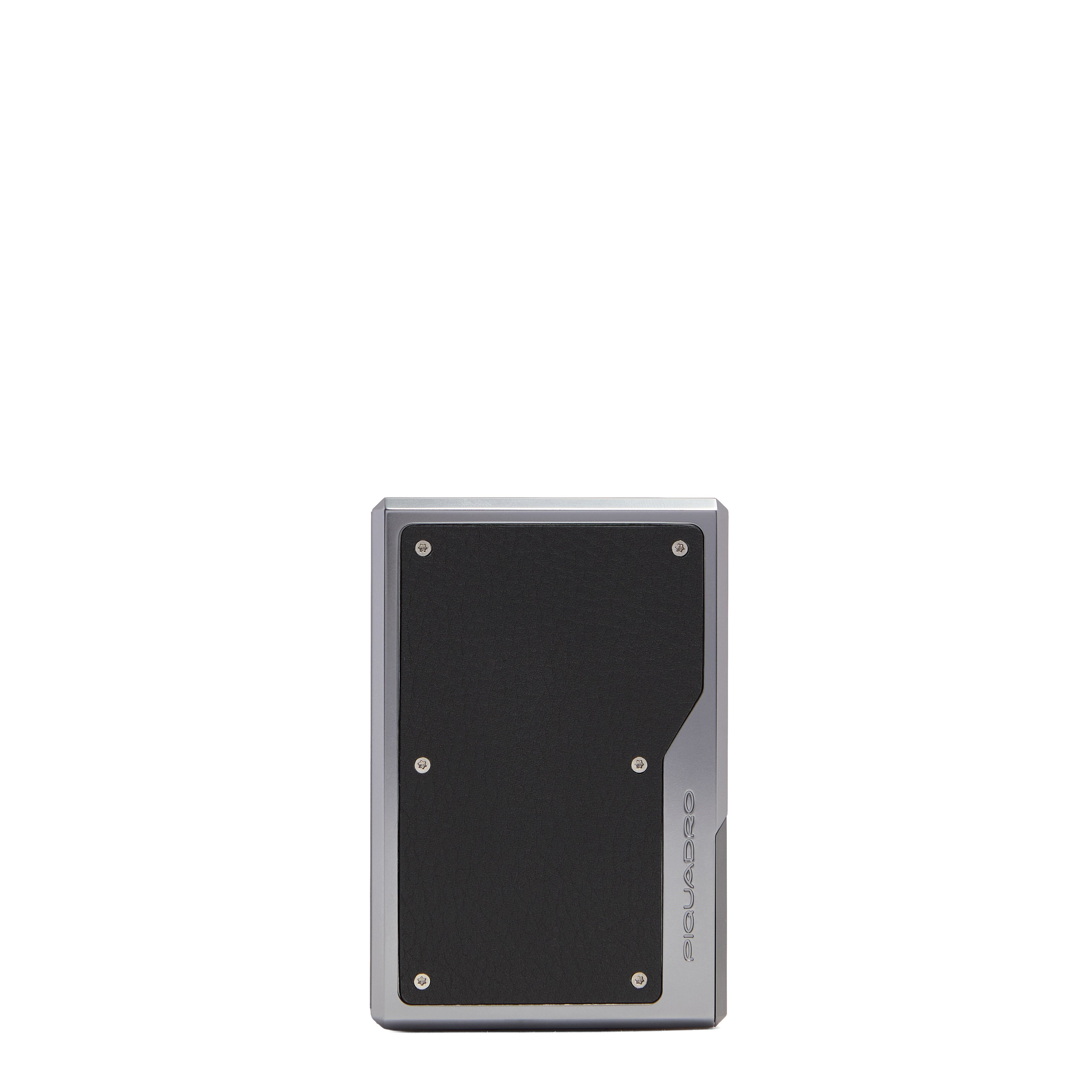 Piquadro BagMotic Kartenetui MagSafe Leder Alu schwarz