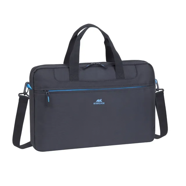 RIVACASE Prater Laptoptasche 15,6 Zoll Schwarz-Blau kompakt