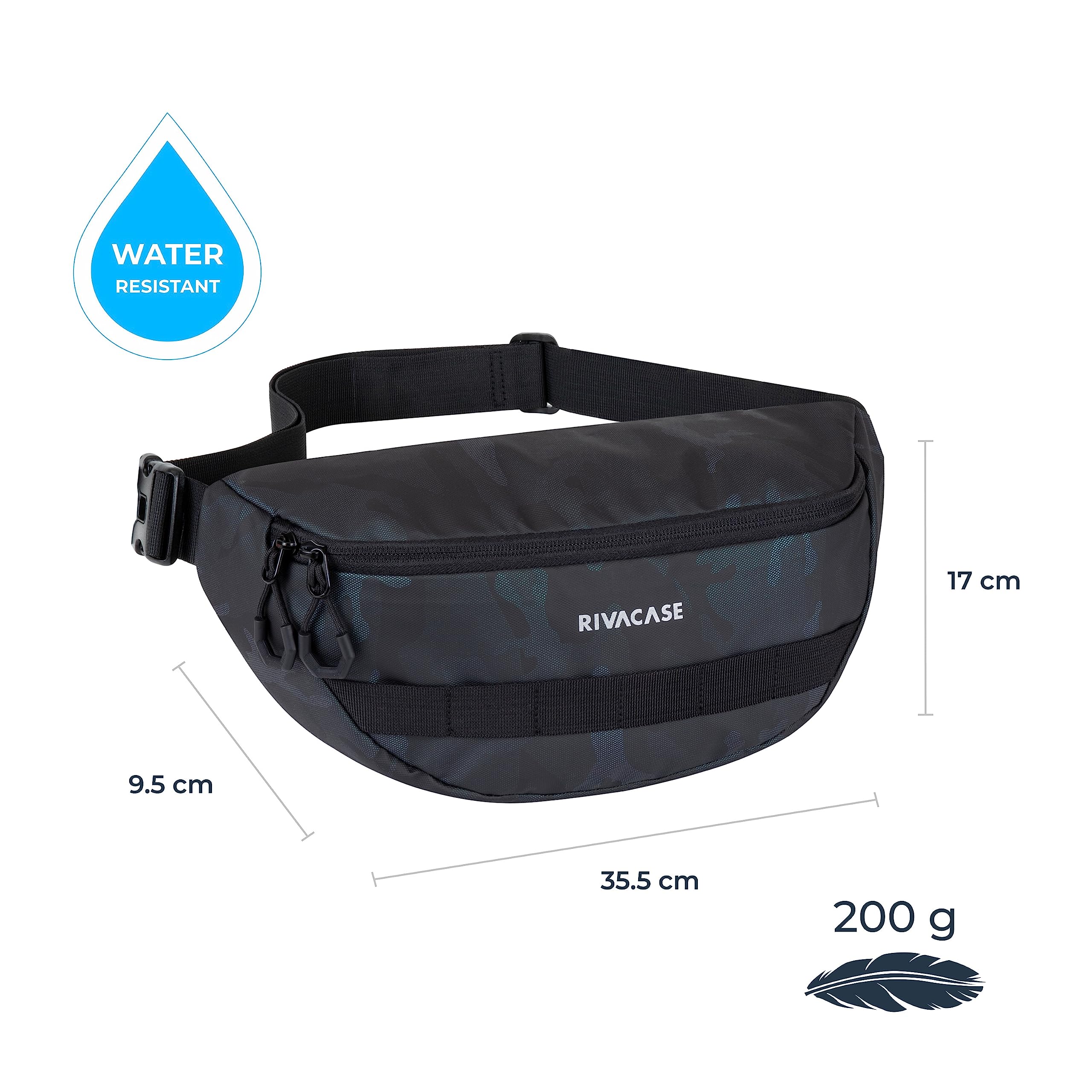 RIVACASE Biscayne Bauchtasche 7 Zoll Tablet wasserdicht
