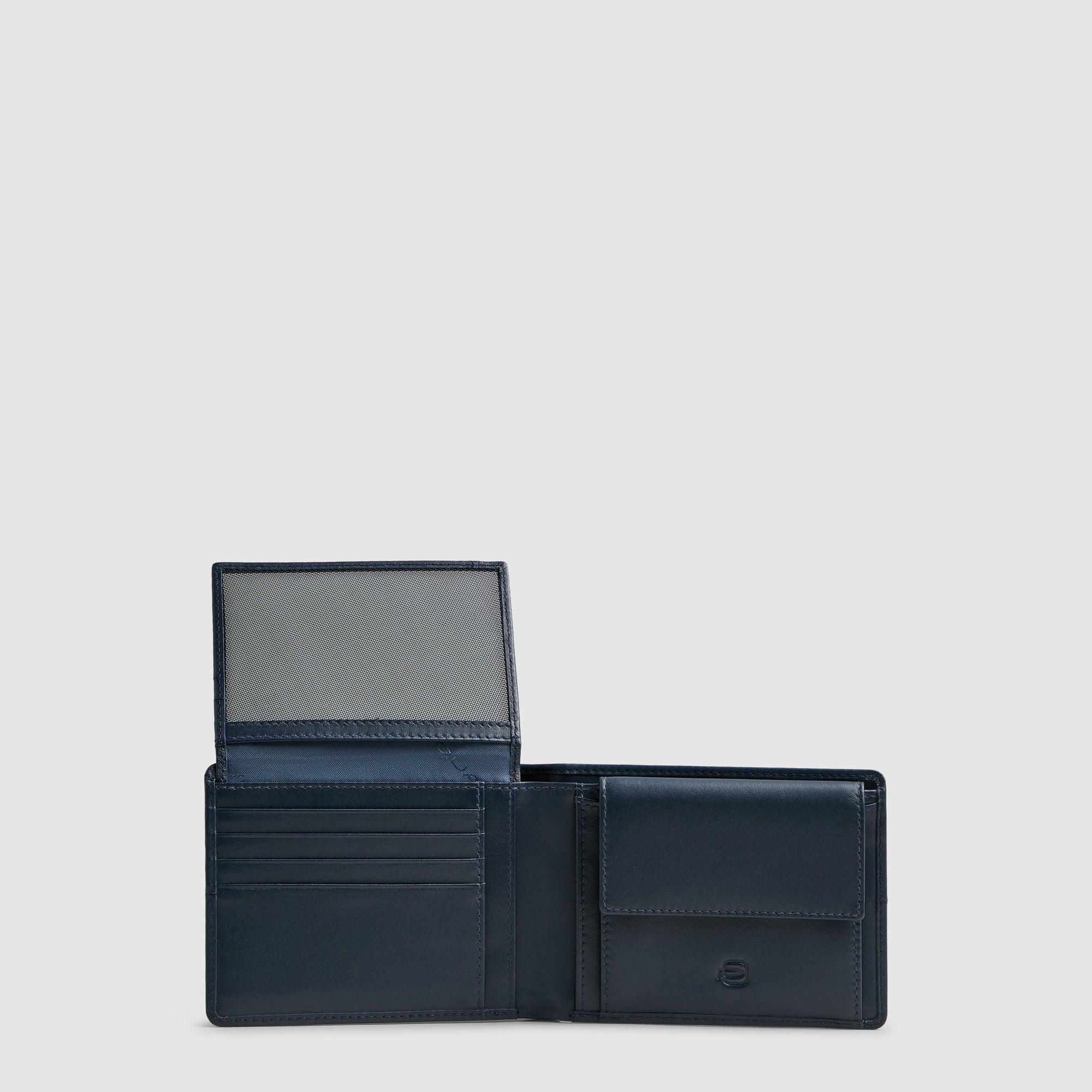 Piquadro Blue Square Herren Geldbörse Leder Blau mit Ausweisfach