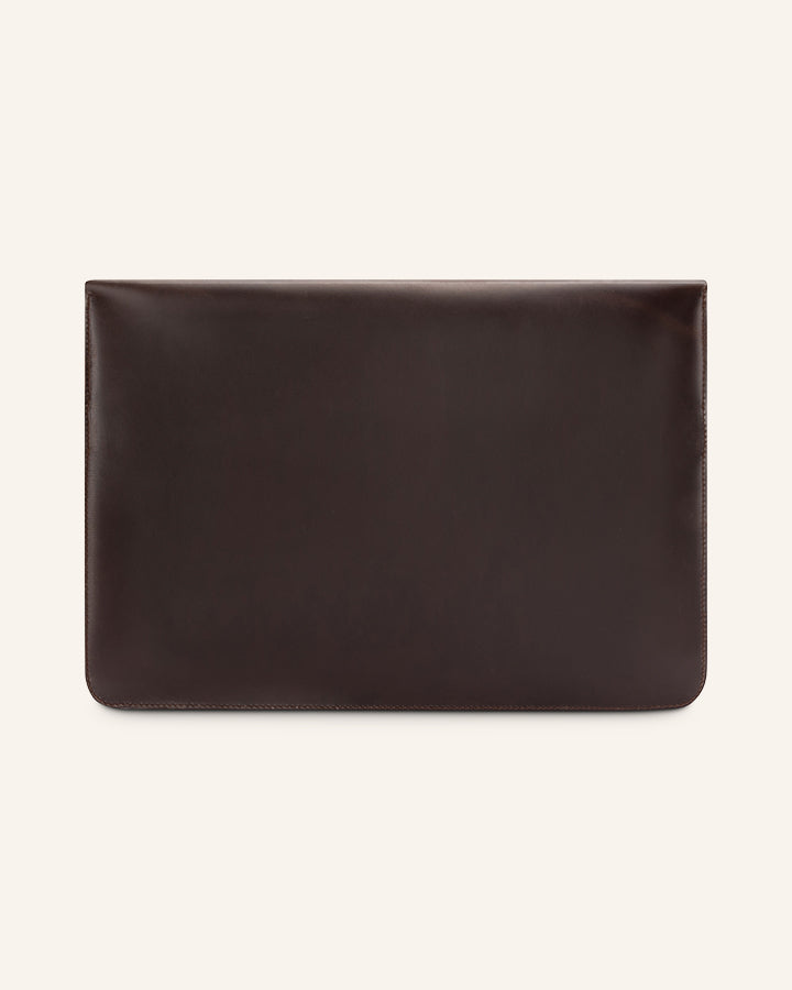 Buckle & Seam Terra Laptop Sleeve Leder Braun 15 Zoll mit Handyfach