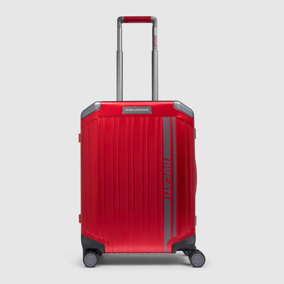 Piquadro Ducati Kabinentrolley Alu Rot 4 Rollen Handgepäck