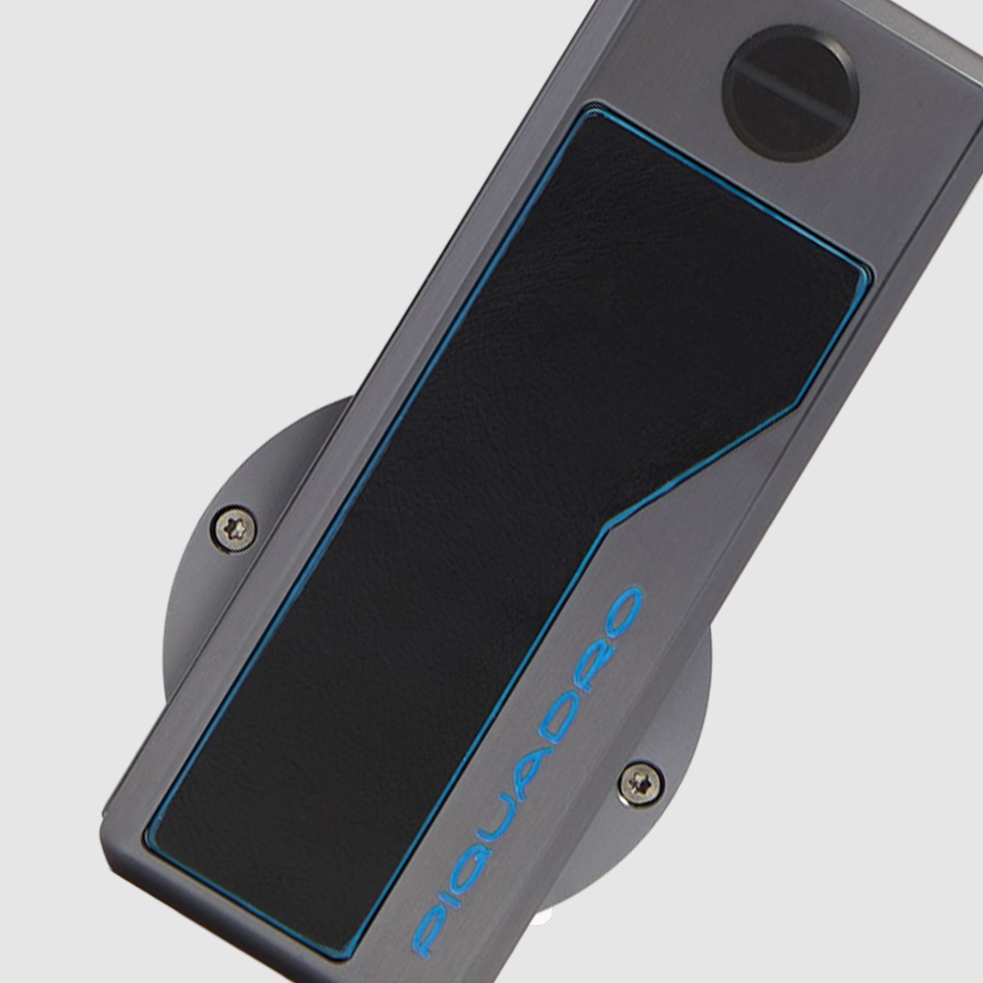 Piquadro Connequ Schlüsselanhänger Leder Schwarz für AirTag