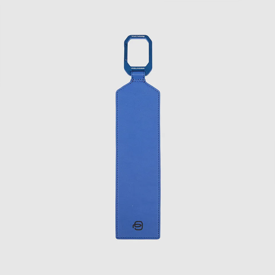 Piquadro Blue Square Kofferanhänger Leder Karabiner Grün