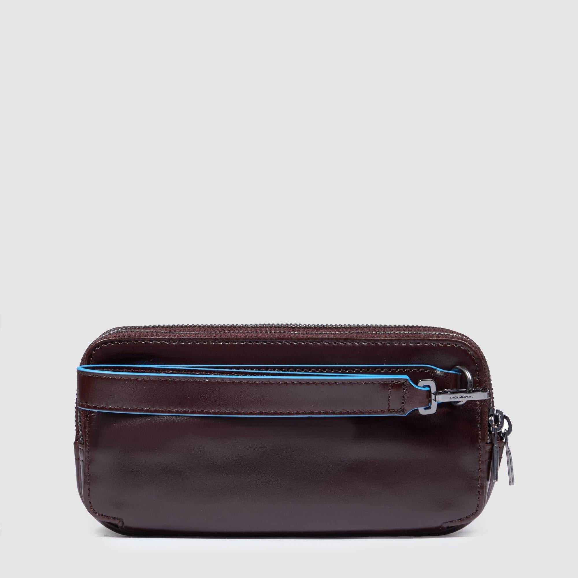 Piquadro Modus Pochette Herren-Clutch Leder Blau RFID-Schutz
