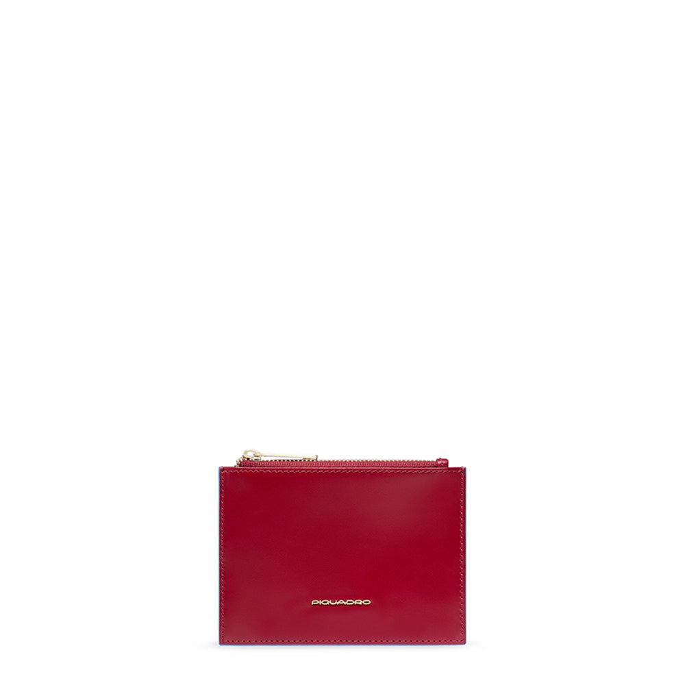 Piquadro Materia Damen Mini Geldbörse Schwarz Leder