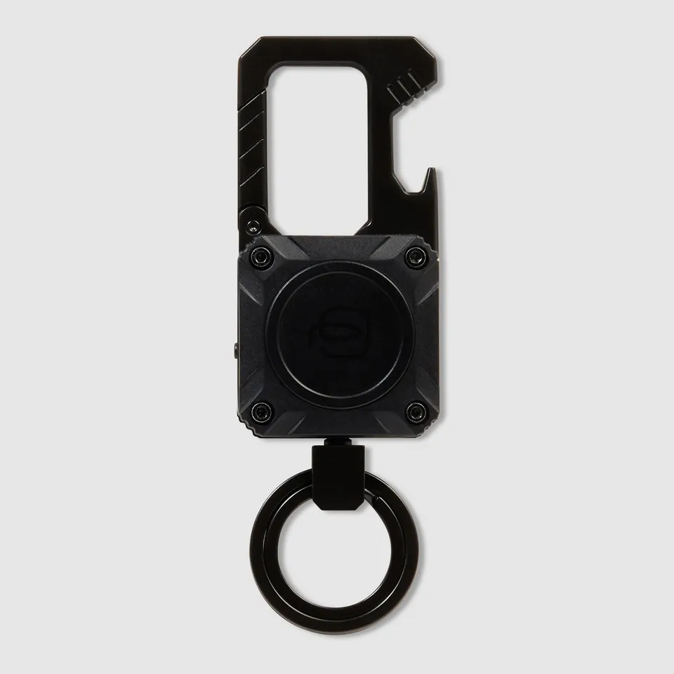 Piquadro Connequ Schlüsselanhänger Metall Schwarz Tracker