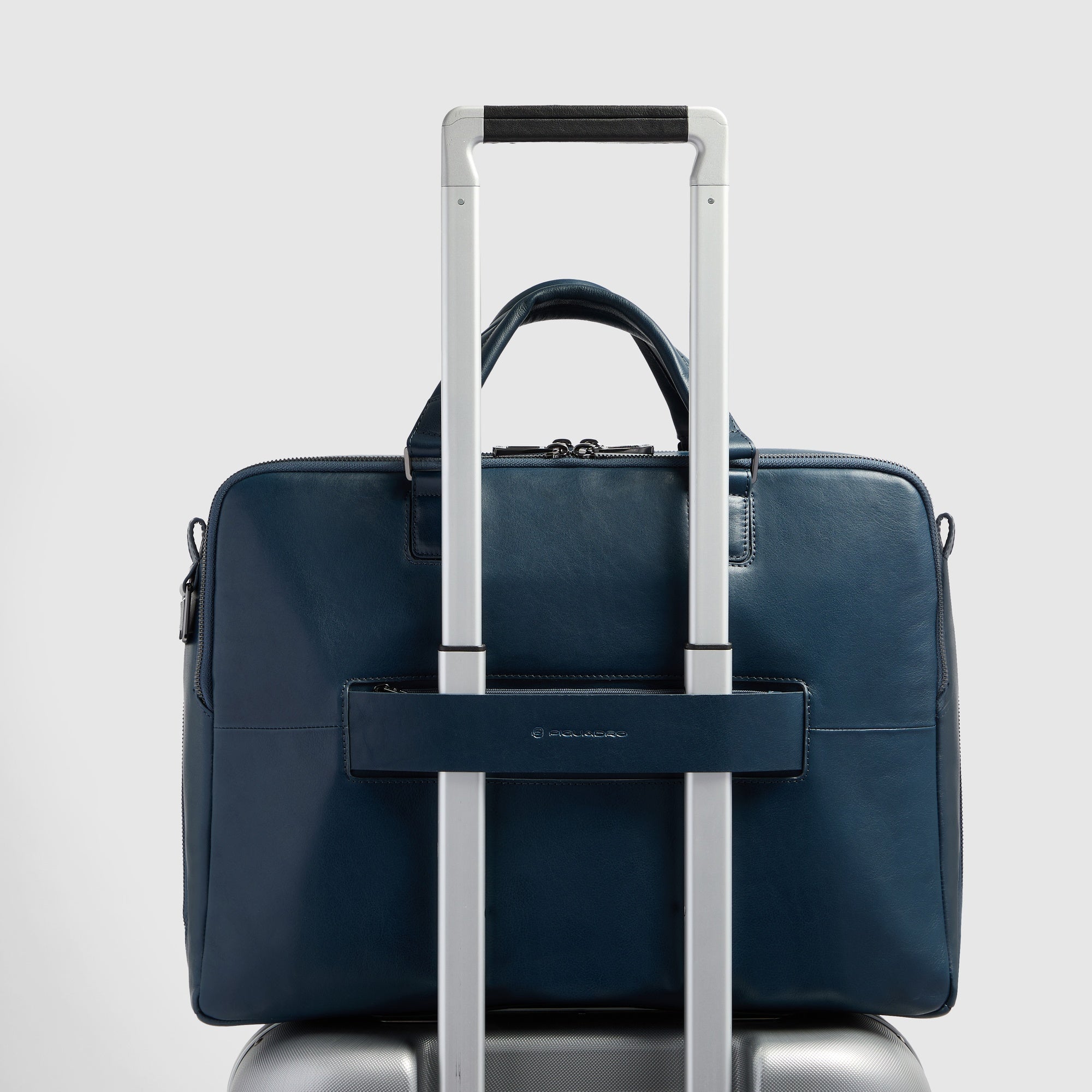 Piquadro Modus Aktentasche 15,6 Zoll Blau Leder