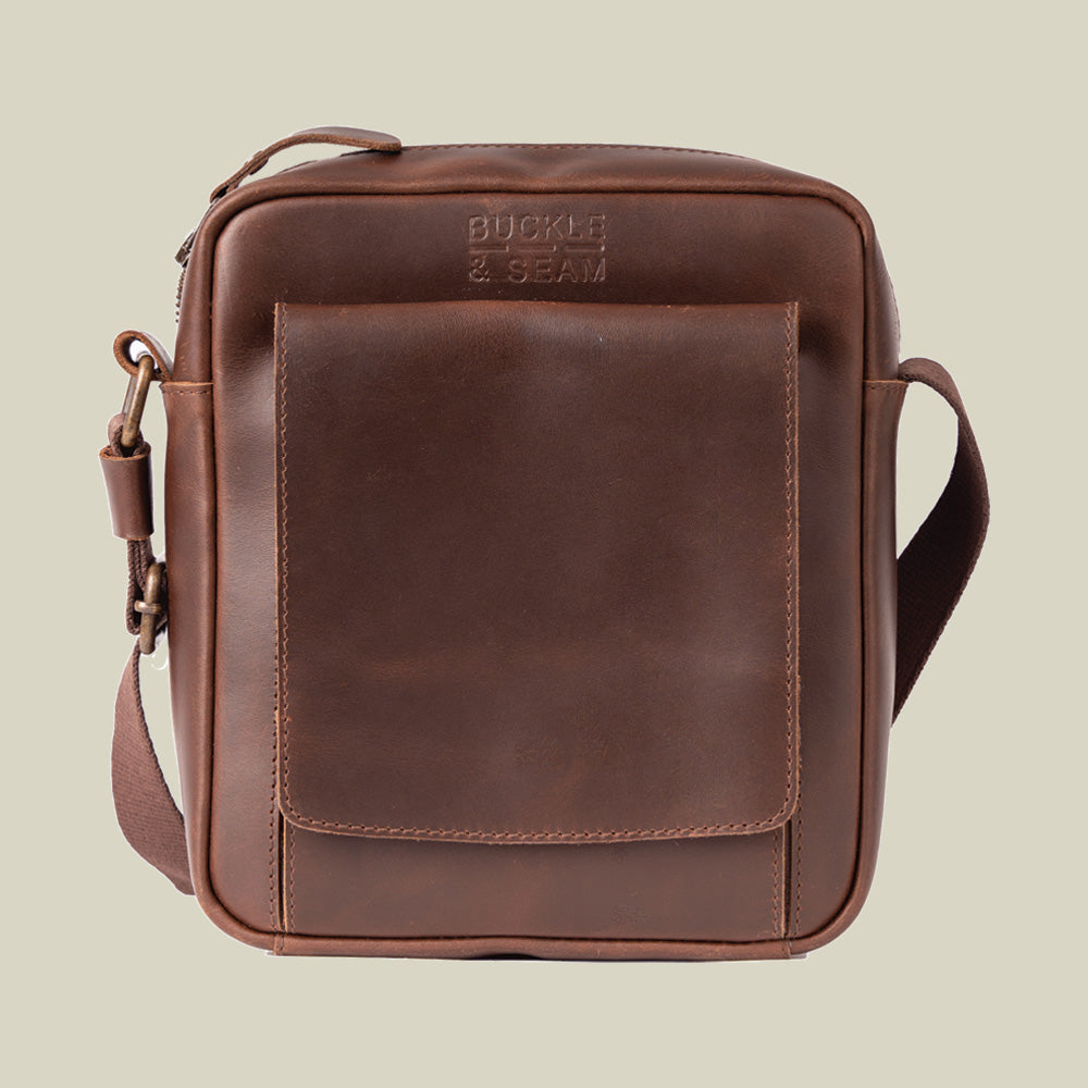 Buckle & Seam Collector Reporter Bag Umhängetasche Leder
