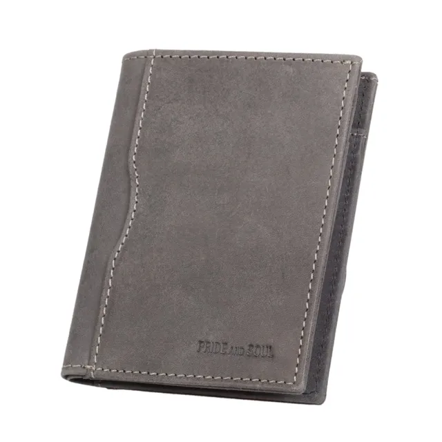 Lightpak Kreditkartenbörse RFID Leder Grau 11x8,5cm