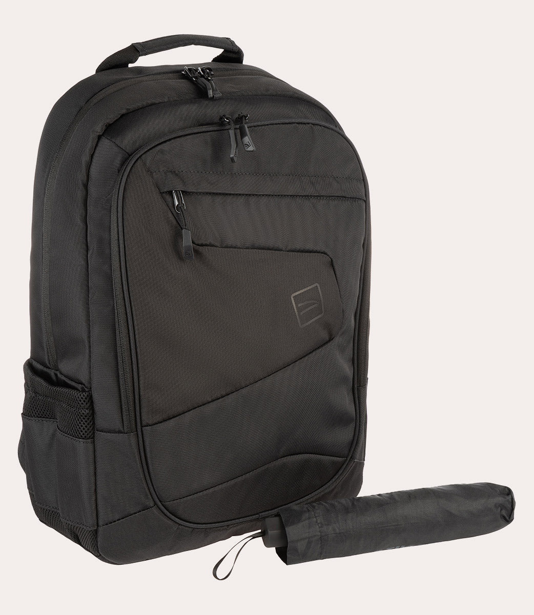 Tucano Zaino Ombrello Rucksack 17 Zoll Schwarz Schirm