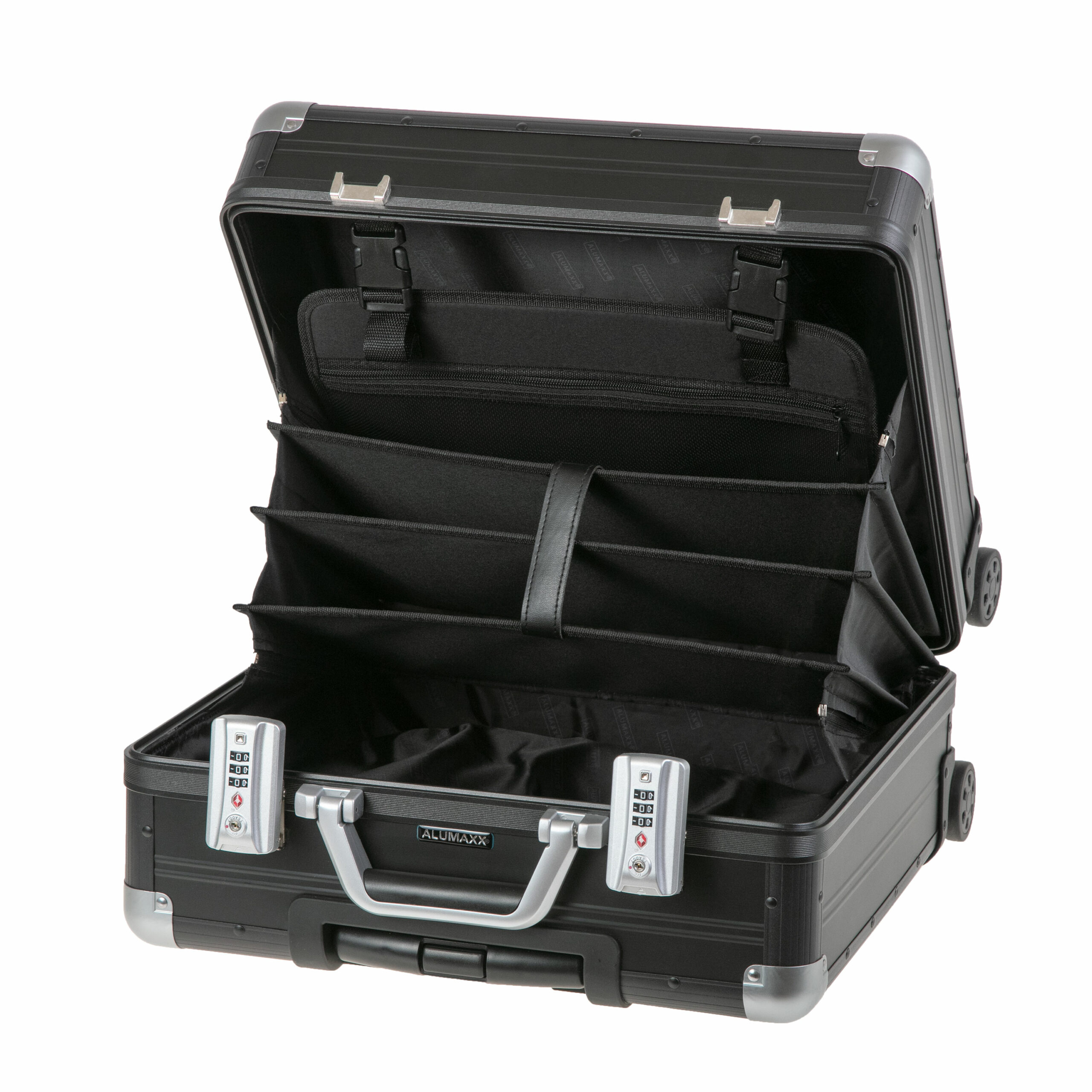Alumaxx Gemini Business Trolley Aluminium Schwarz TSA