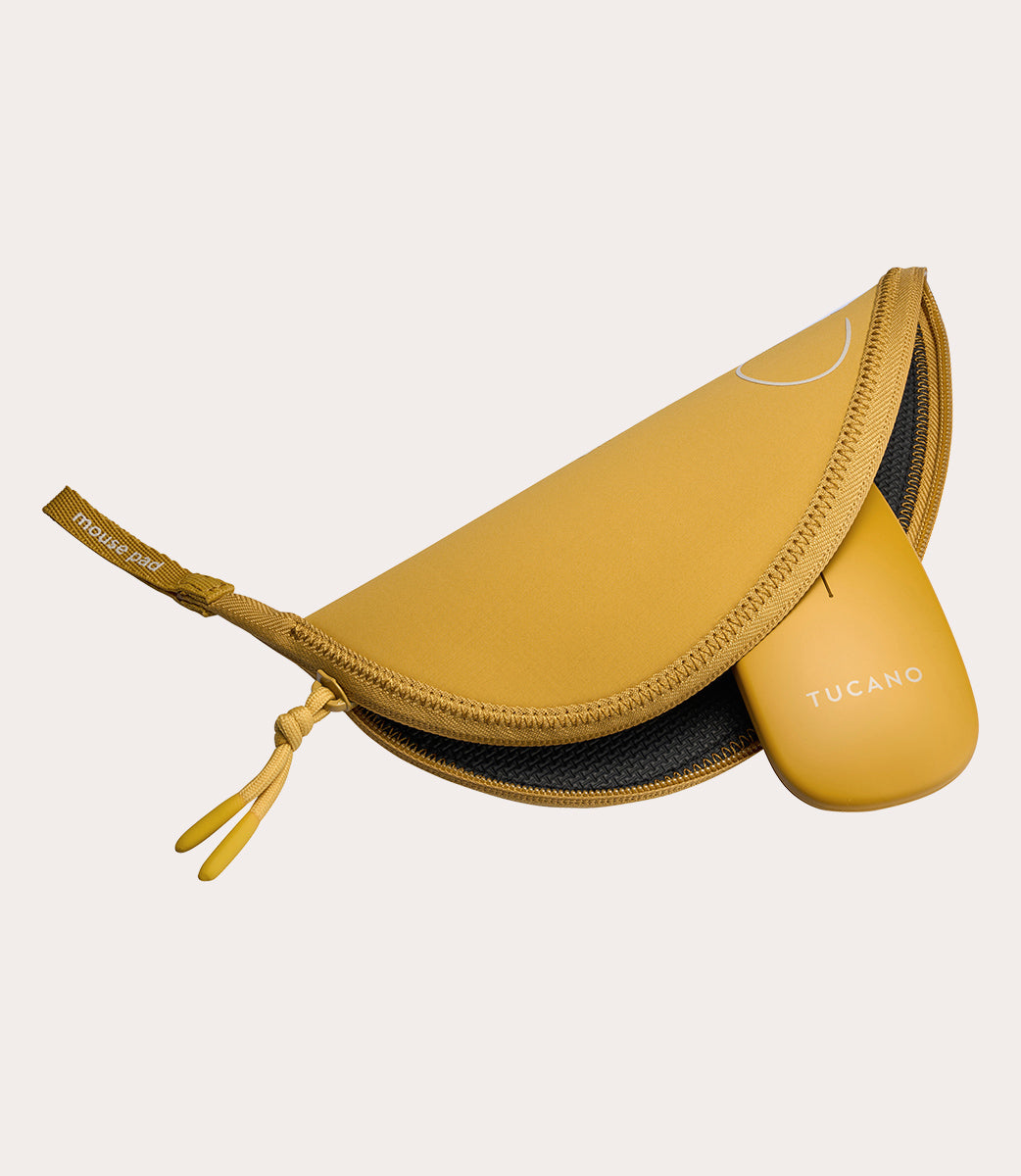 Tucano Topo Mauspad + Funkmaus Kabellos Schwarz 1600 DPI